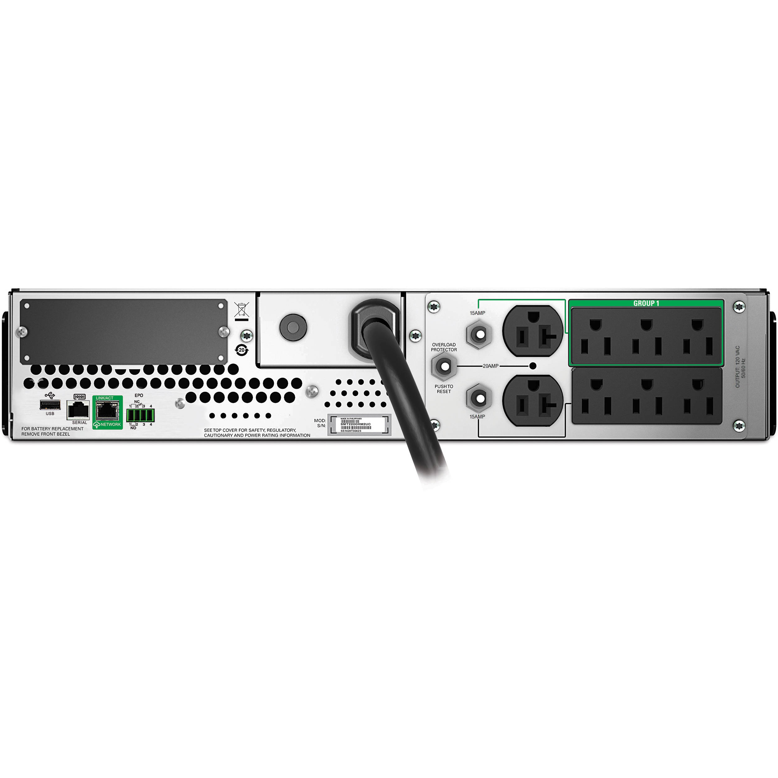 APC Smart-UPS C 2200VA LCD 2U rack mount UPS with SmartConnect — view 3