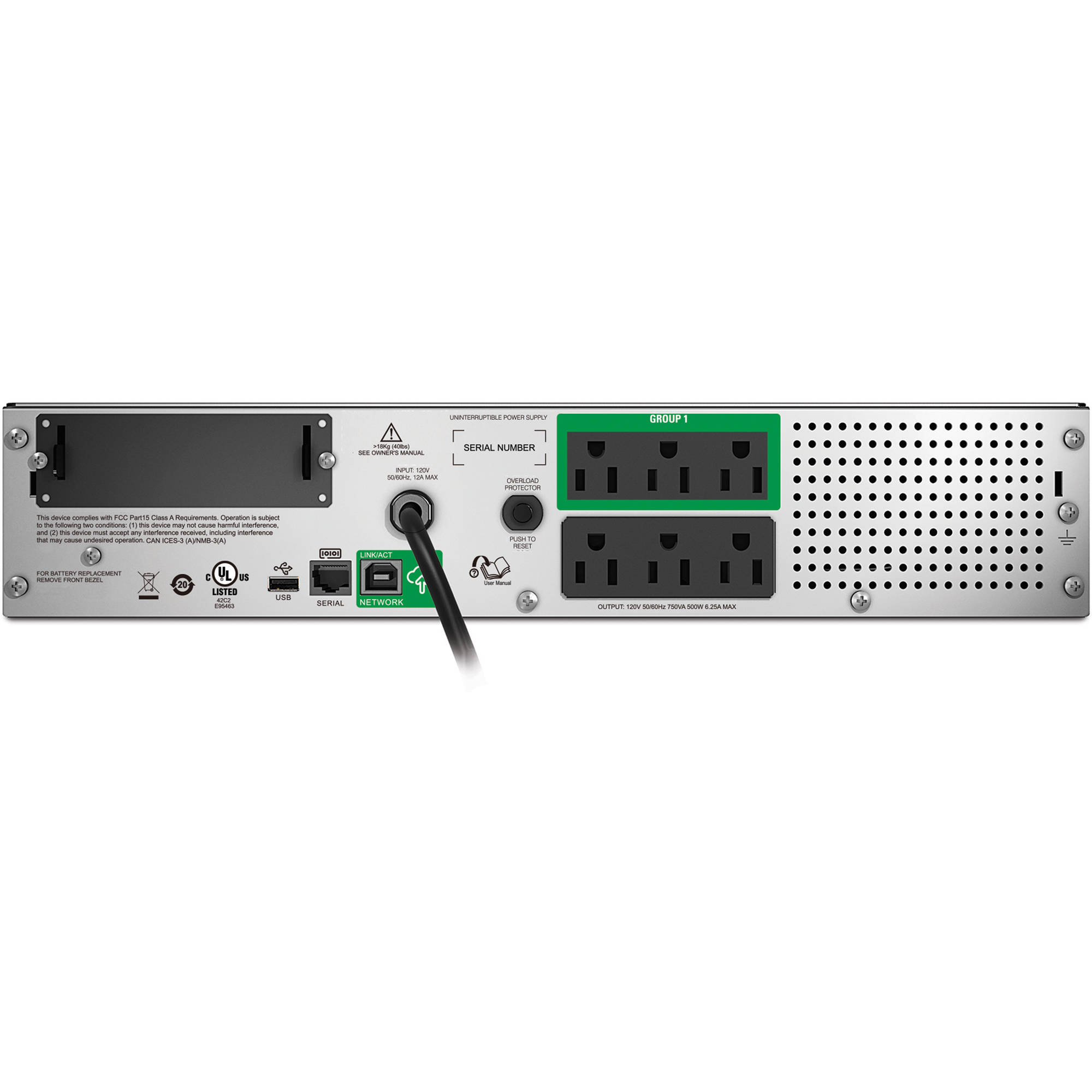 APC SmartConnect SMT750RM2UC rack-mount UPS with cloud monitoring for distributed IT — view 3