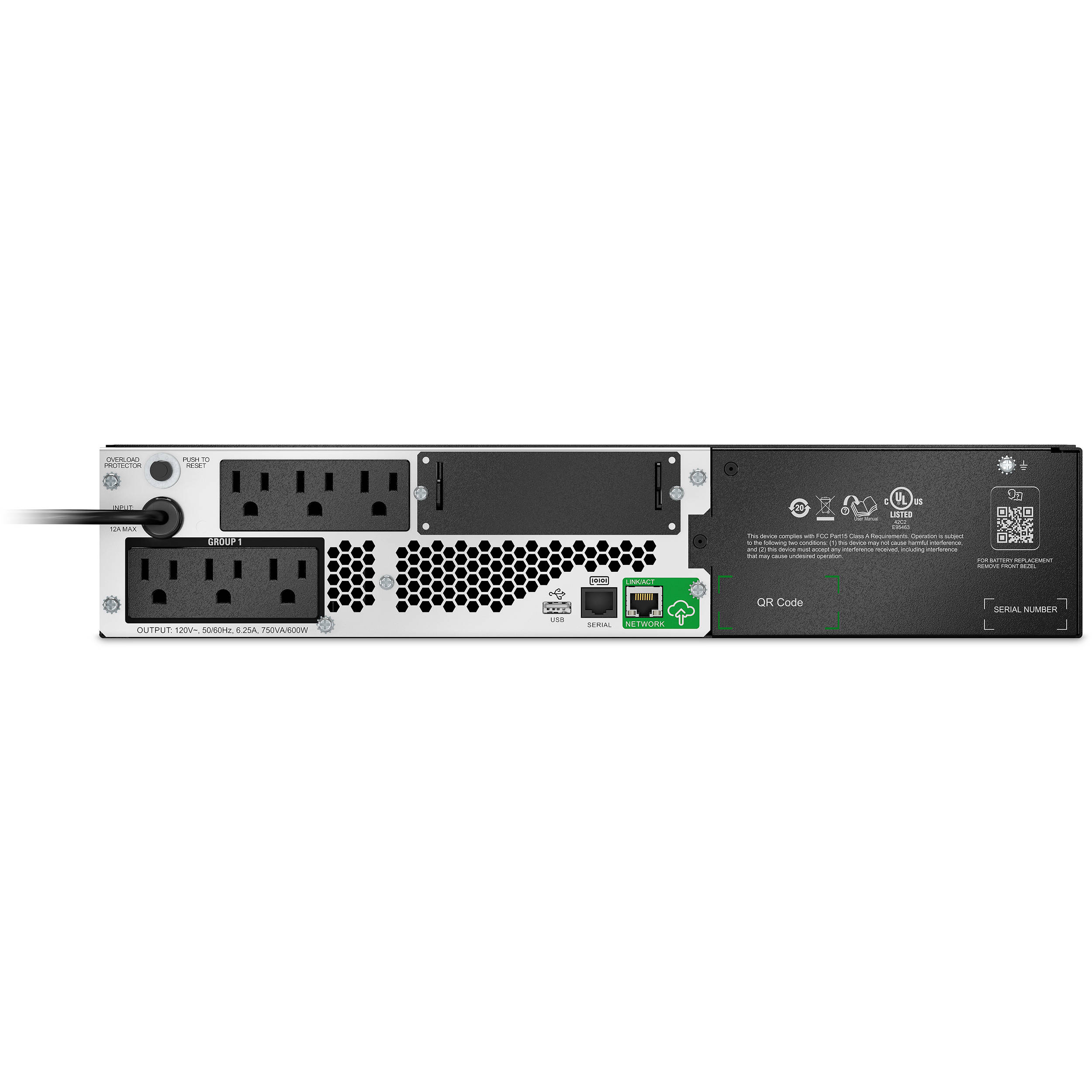 APC Smart-UPS Li Ion short-depth 2U rack-mount UPS with six NEMA 5-15R outlets — view 4
