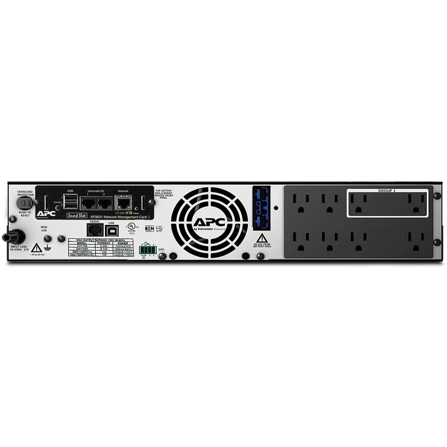 APC Smart-UPS X 750VA rack/tower UPS with LCD display and network card for 120V power protection — view 3