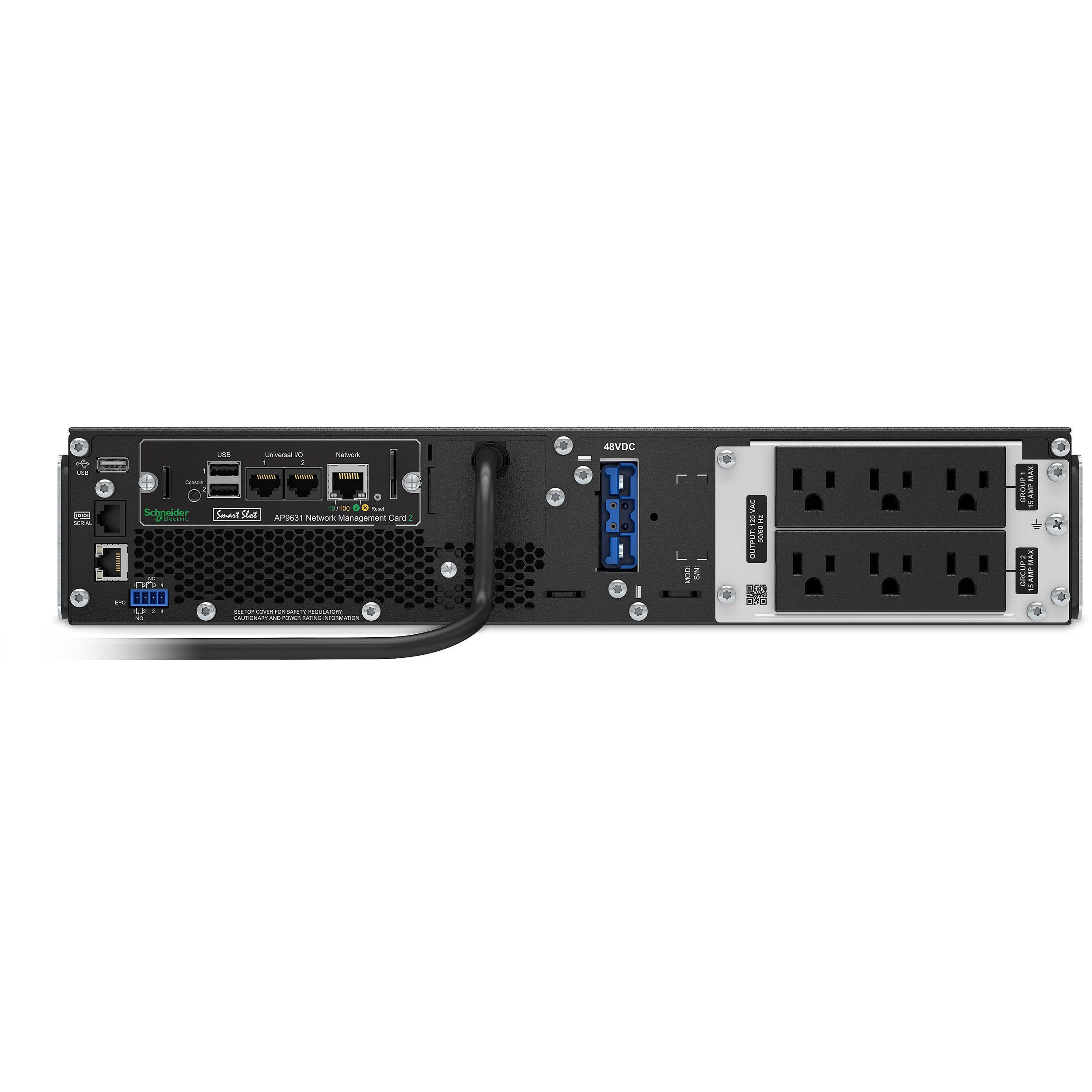 APC Smart-UPS SRT1000RMXLA-NC 1,000 VA 120 V rack-mount online UPS — view 4