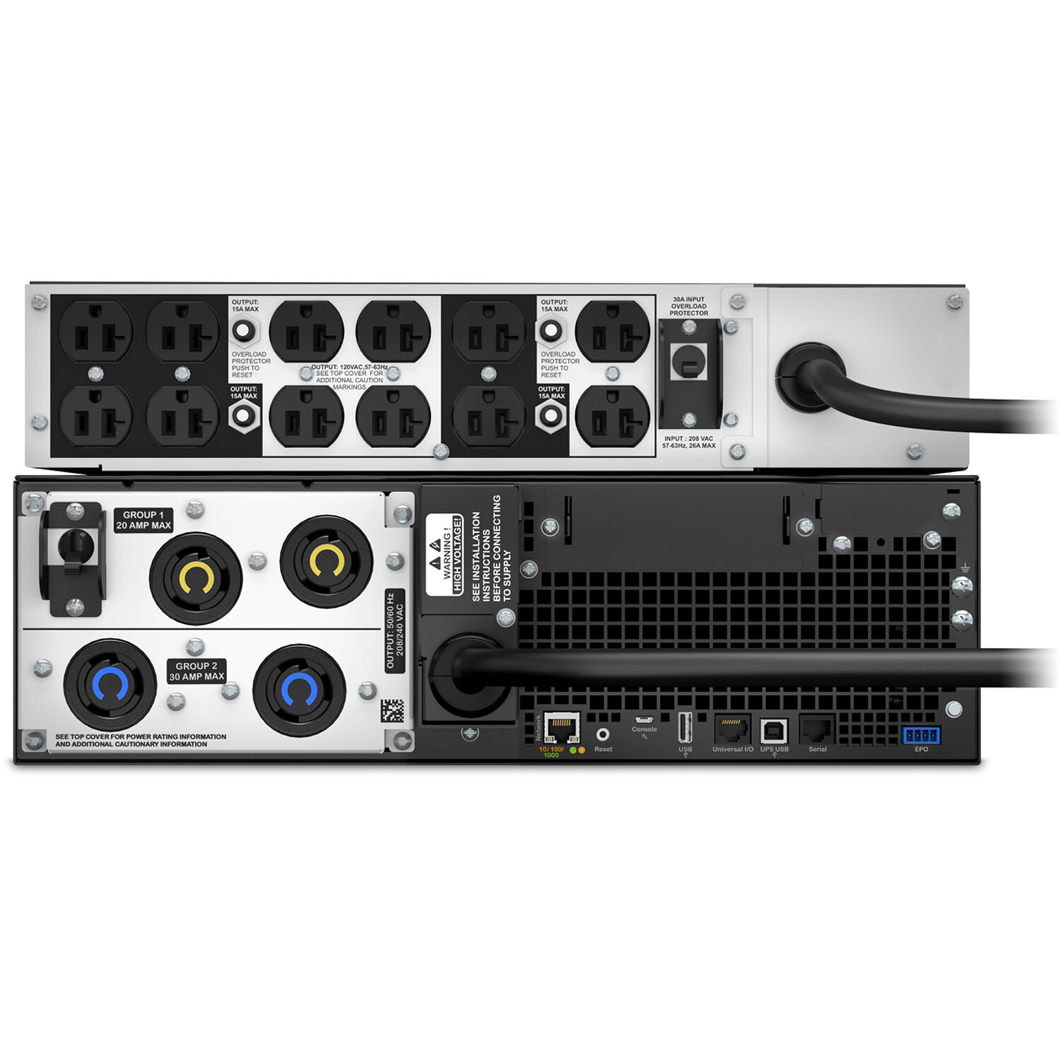 APC Smart-UPS On-Line 5,000 VA 5U rackmount UPS with NEMA outlets for 208 V enterprise power protection — view 3