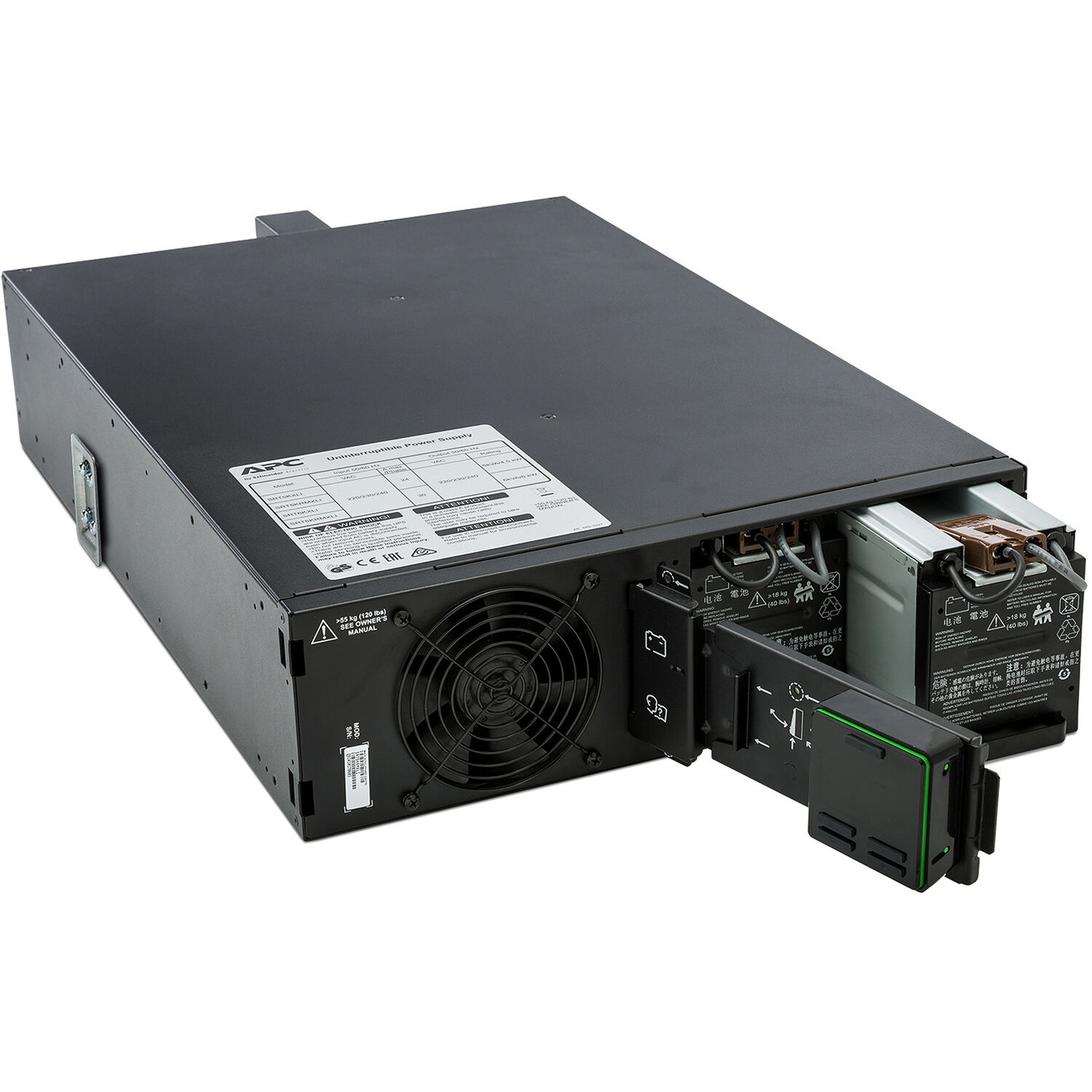APC Smart-UPS SRT 5000VA RM rack-mount online UPS with 5,400 VA capacity for enterprise racks — view 8
