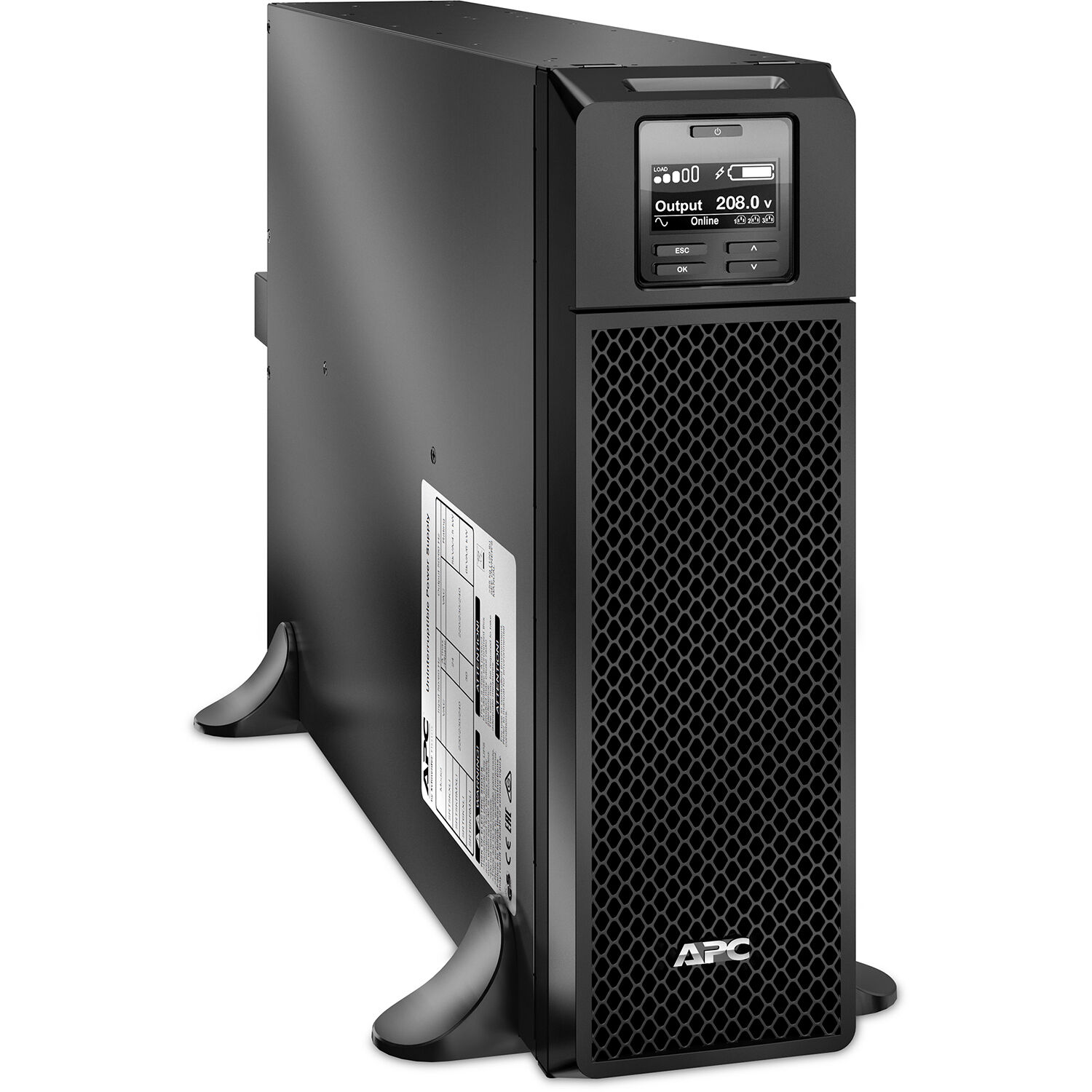 APC Smart-UPS SRT5KXLT 5,400 VA 208 V rack-mount online UPS with network management — view 3