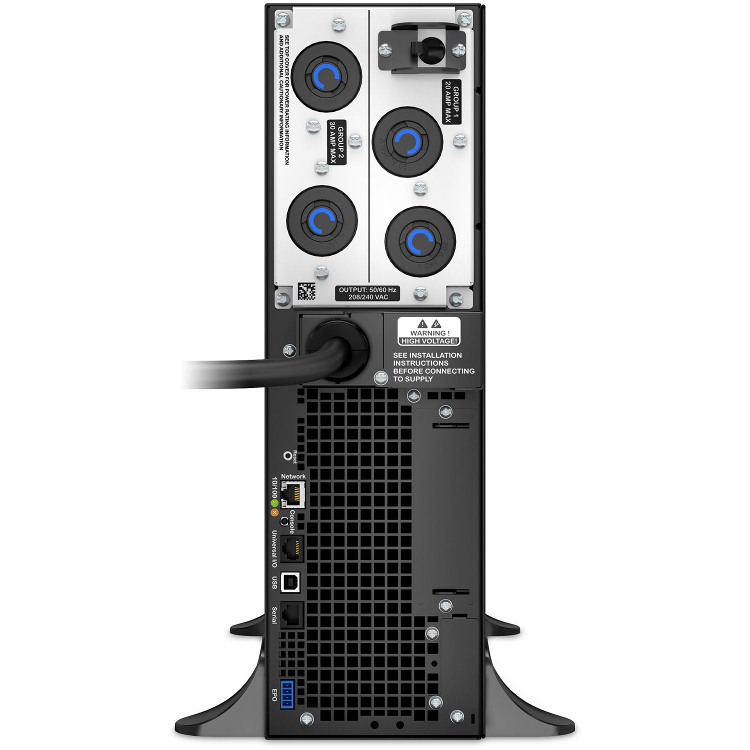 APC Smart-UPS SRT5KXLT 5,400 VA 208 V rack-mount online UPS with network management — view 4