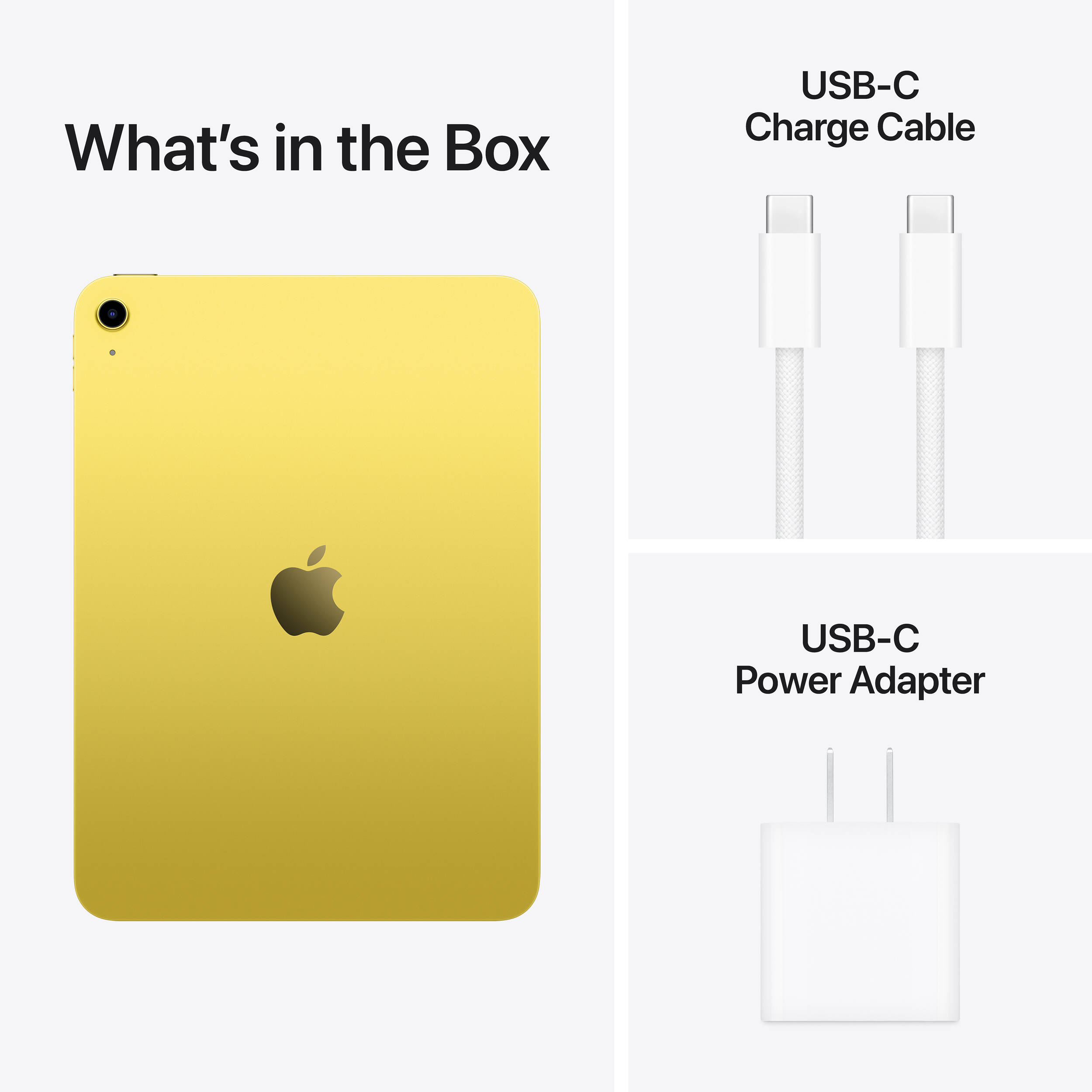 Apple iPad (A16) Wi‑Fi 128GB in Yellow, front view business tablet — view 8