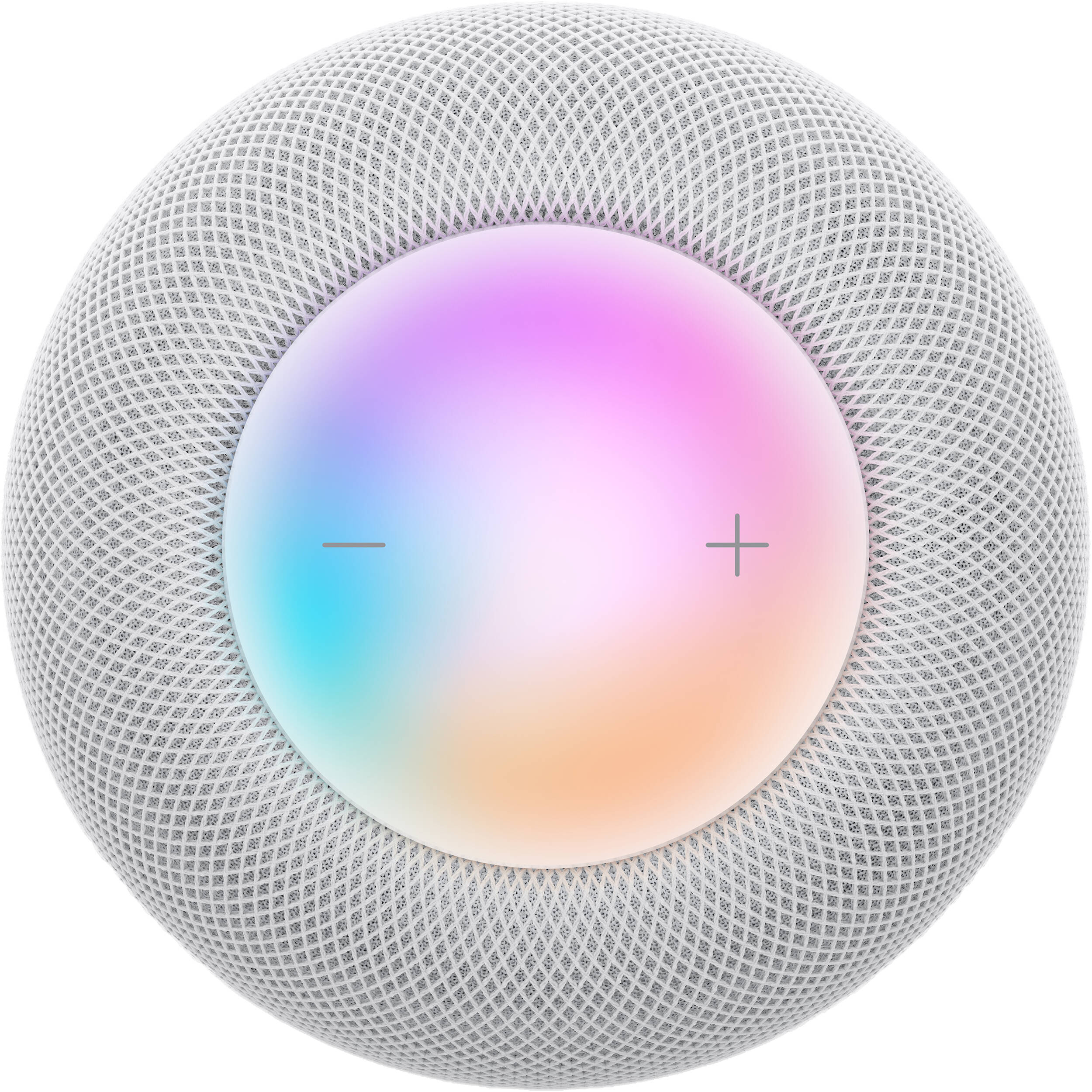 Apple HomePod in white, compact smart speaker for room-aware audio and Siri control — view 2
