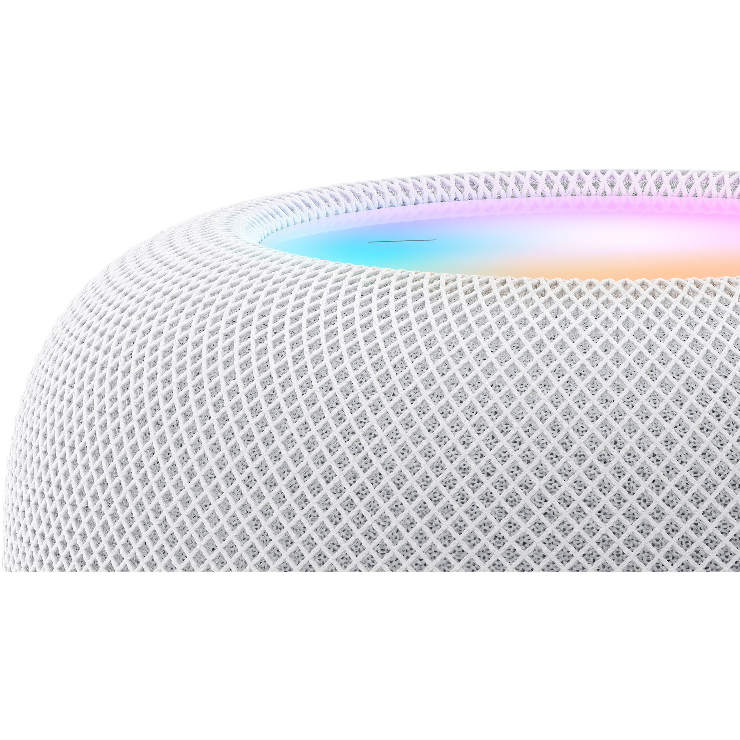 Apple HomePod in white, compact smart speaker for room-aware audio and Siri control — view 3