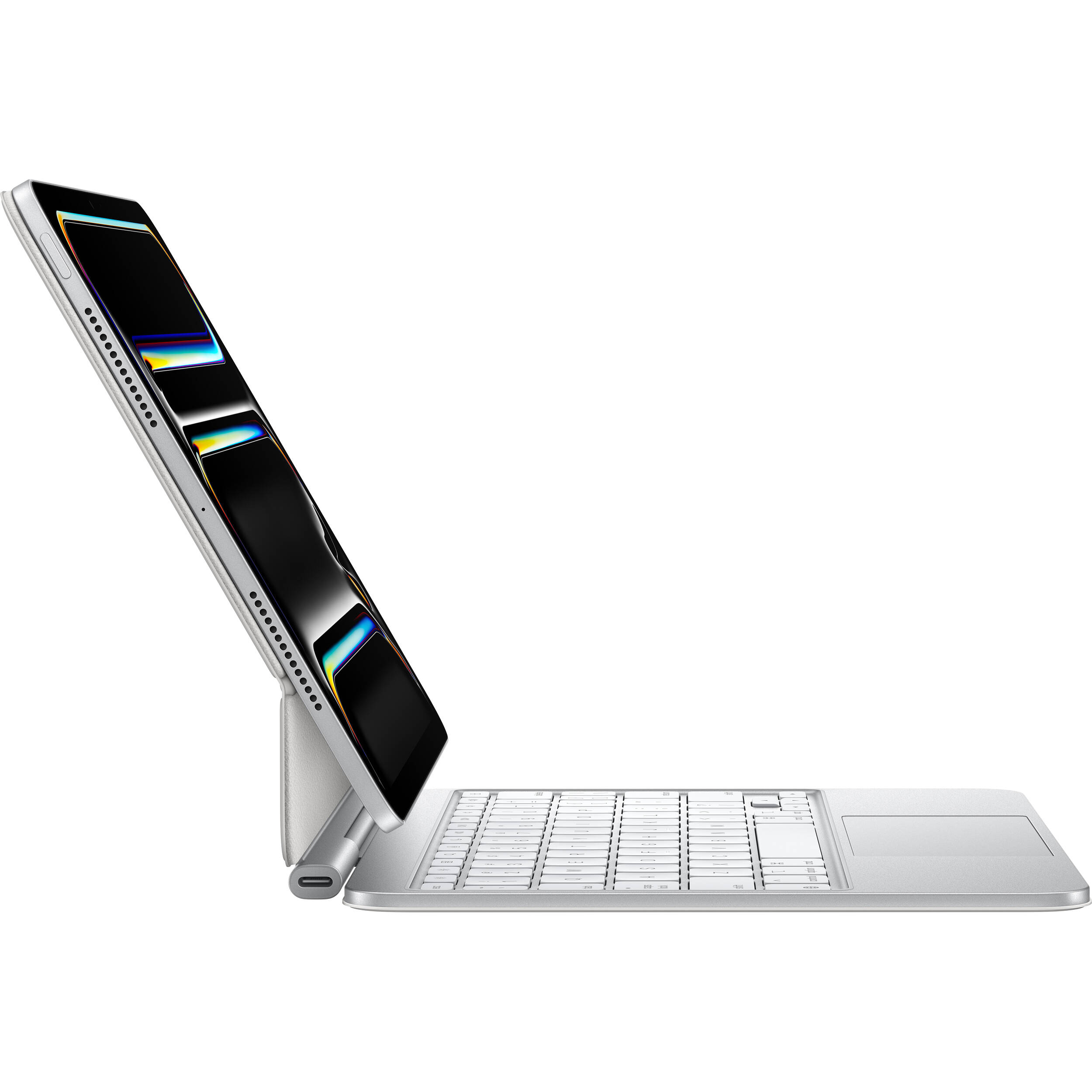 White Apple Magic Keyboard folio for iPad Air 11-inch with floating design and trackpad — view 4