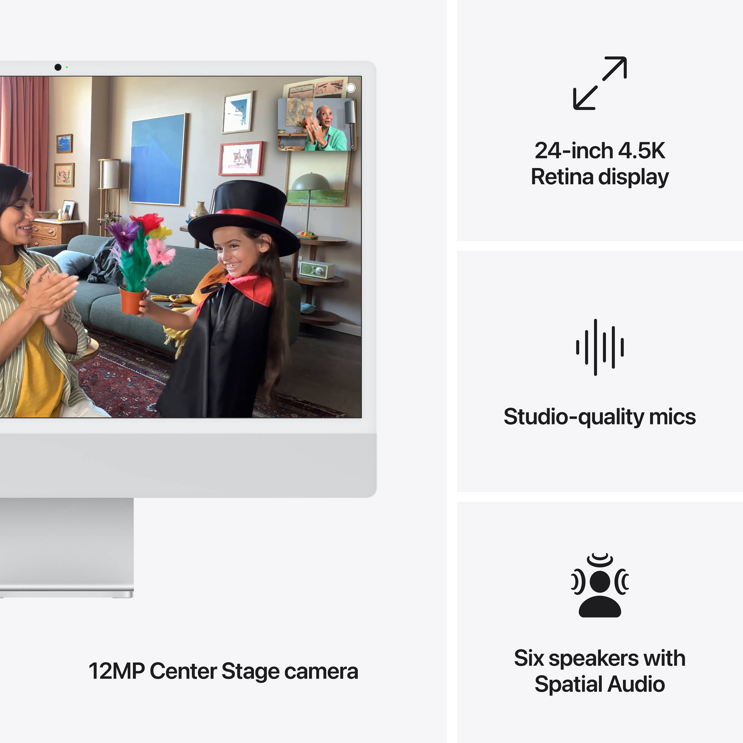 Apple iMac 24-inch Silver with M4 chip, 16 GB memory, and 256 GB SSD — view 7