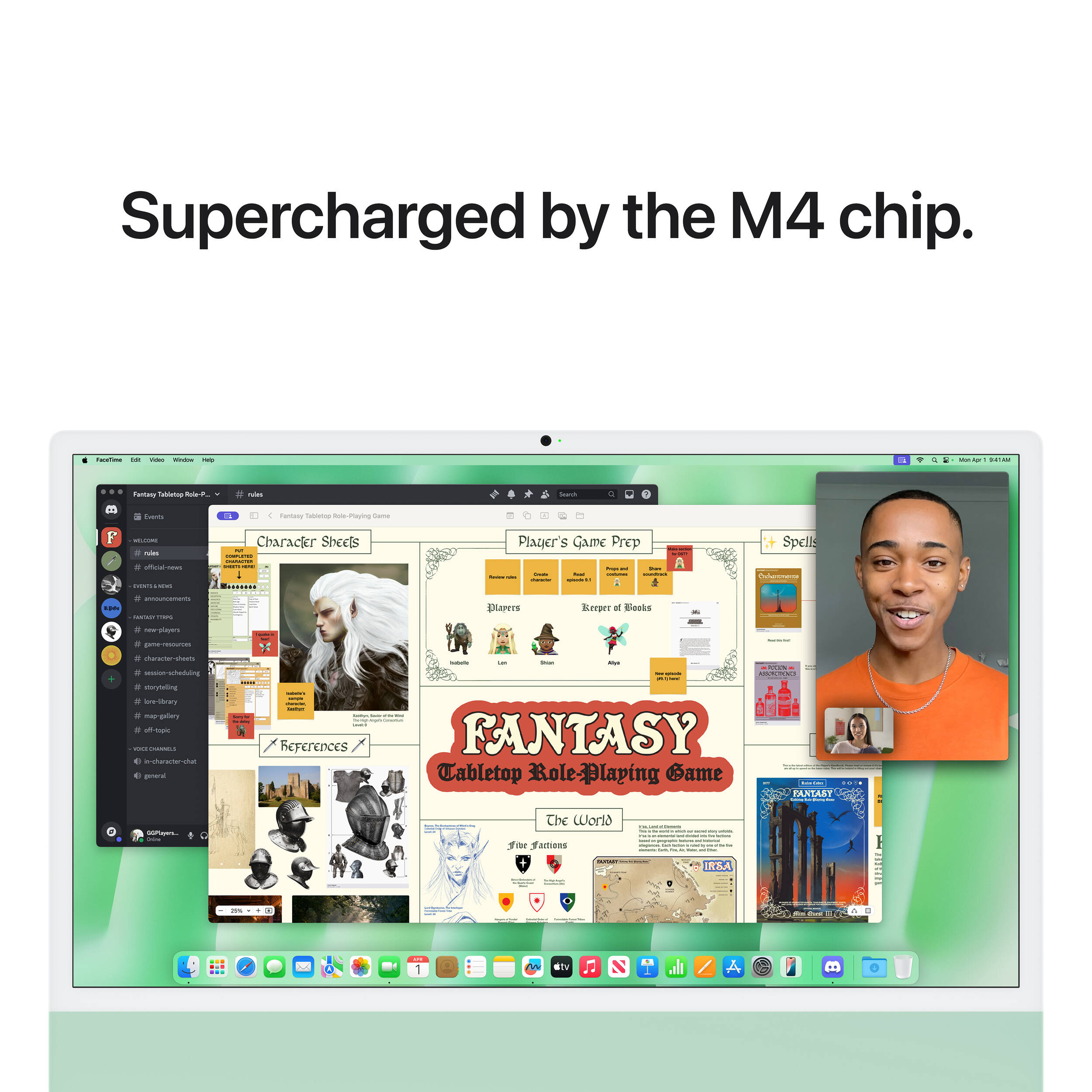 Apple iMac 24-inch in green with 4.5K Retina display, Apple M4 chip, and slim all-in-one design — view 6