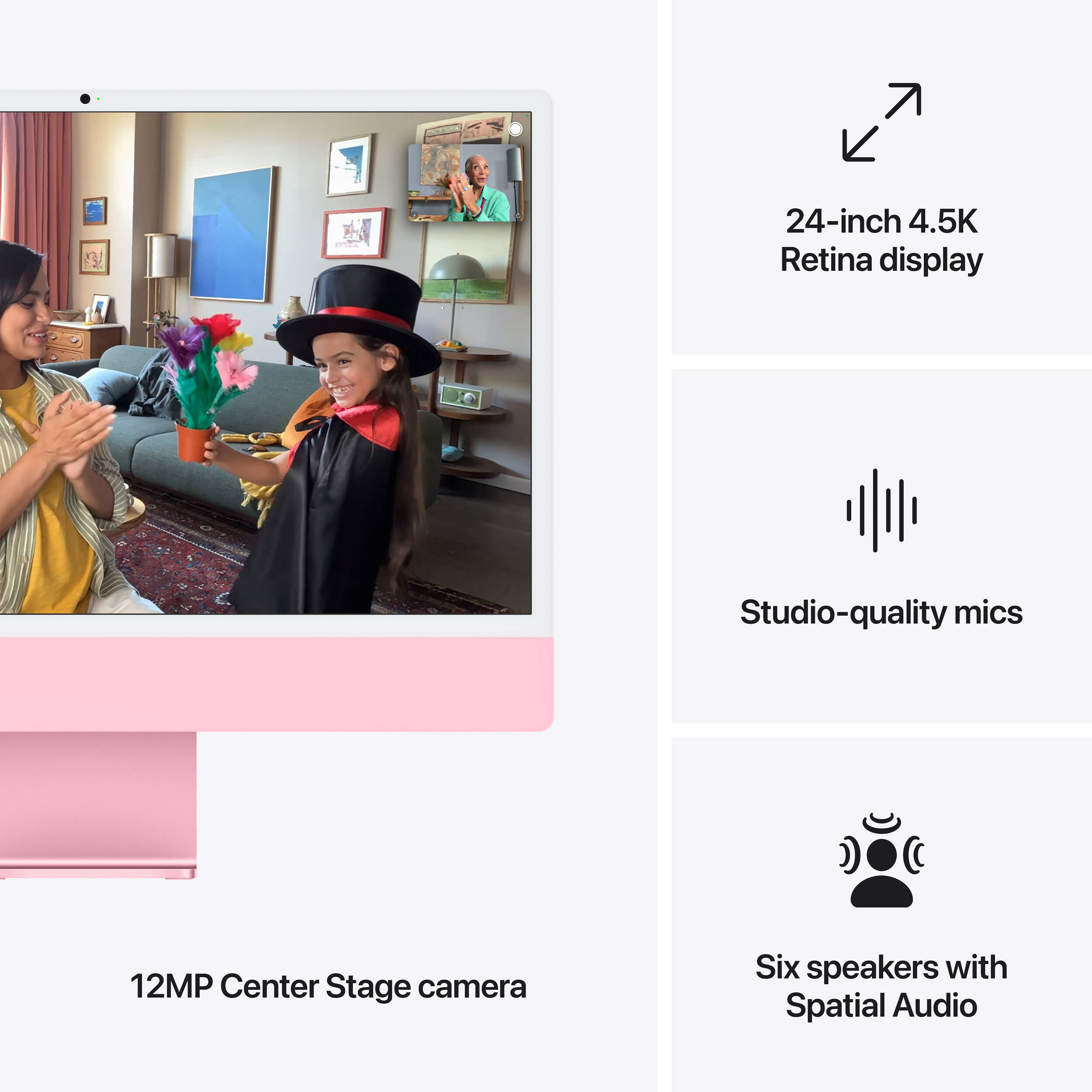 Pink Apple iMac 24-inch all-in-one desktop with 4.5K Retina display — view 7