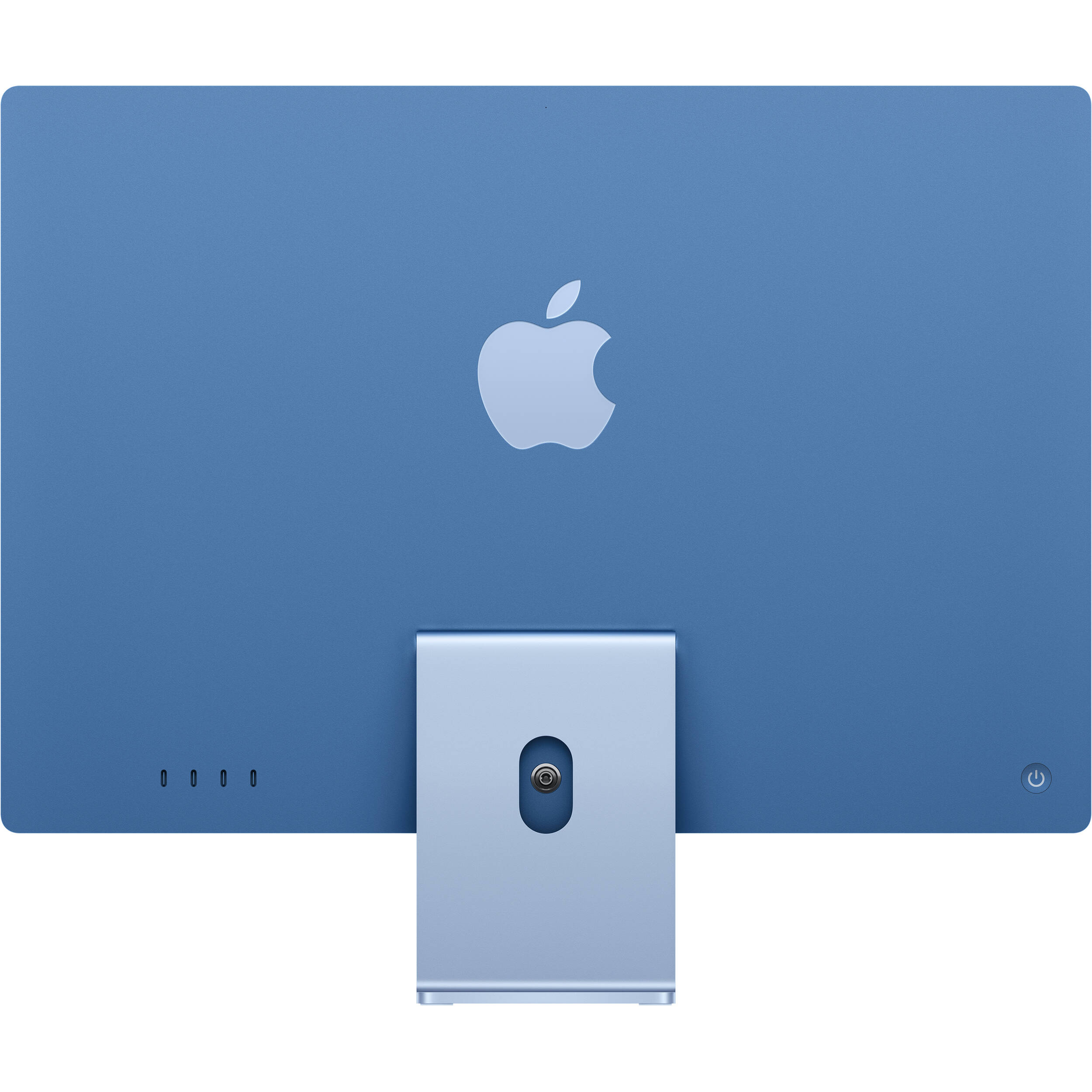 Apple iMac 24-inch all-in-one desktop in blue with slim profile and integrated display — view 2