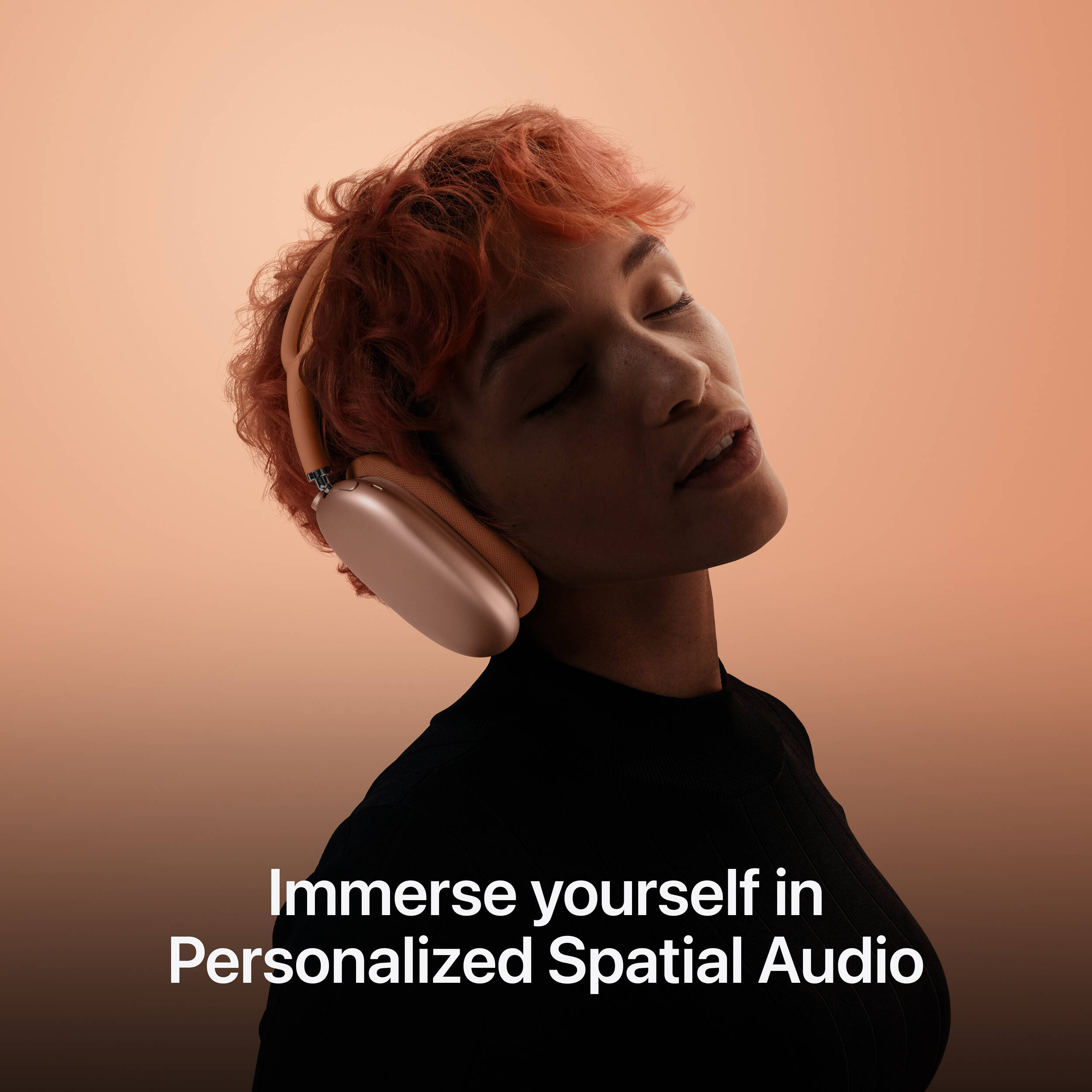 Apple AirPods Max (USB-C) wireless over-ear headphones in Midnight — view 7