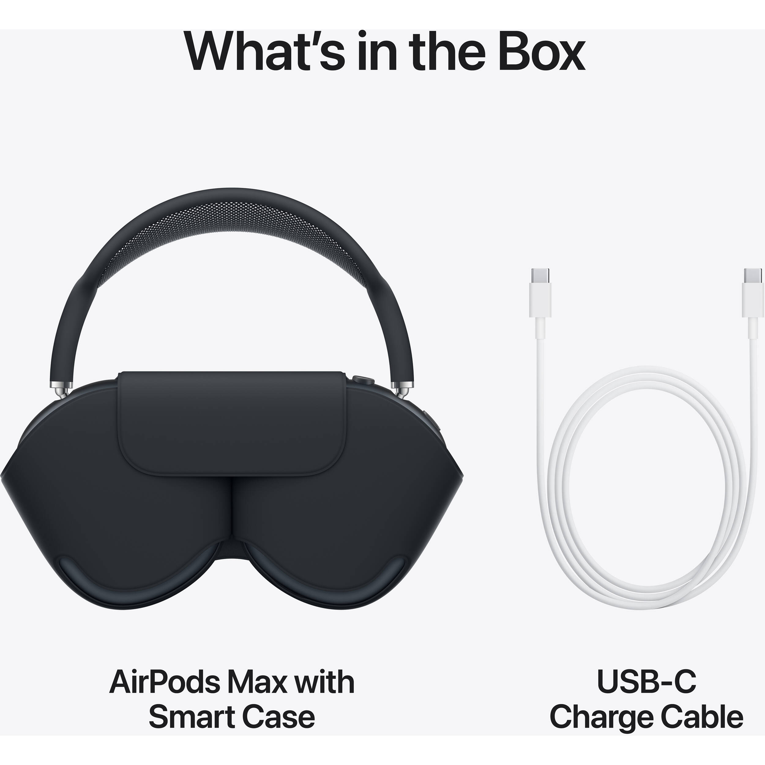 Apple AirPods Max (USB-C) wireless over-ear headphones in Midnight — view 9