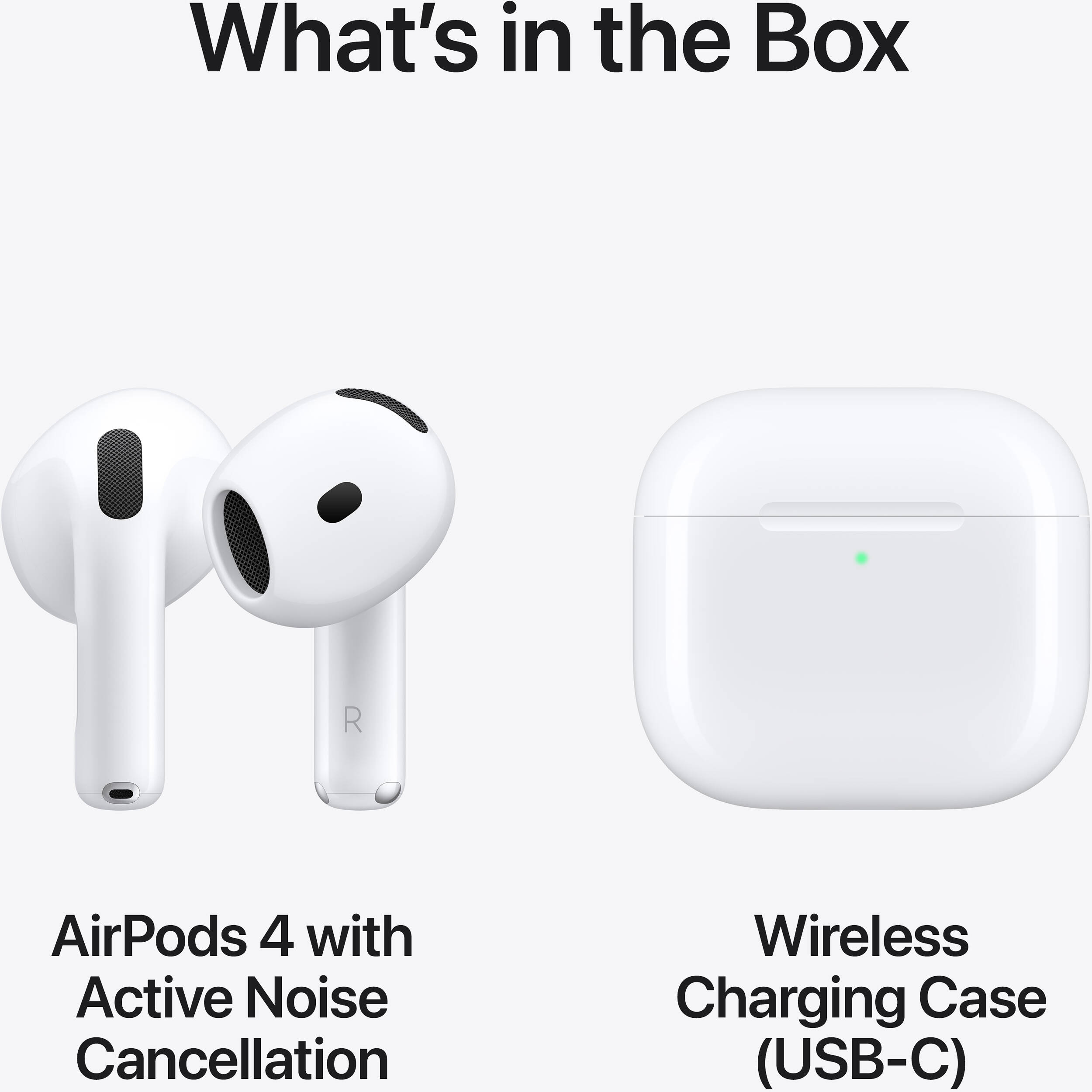 Apple AirPods 4 with Active Noise Cancellation wireless in-ear earbuds — view 9