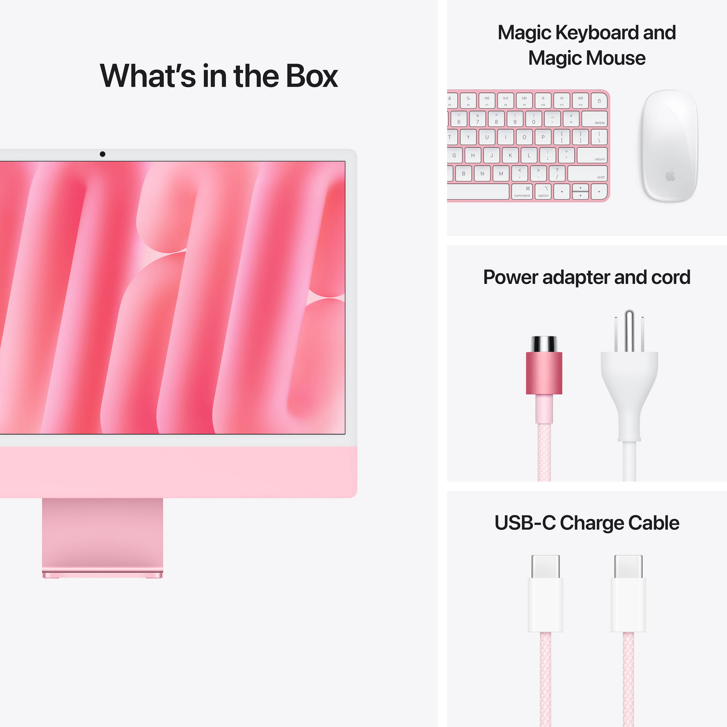 Apple iMac M4 all-in-one desktop in Pink with 24 GB memory and 256 GB SSD — view 9