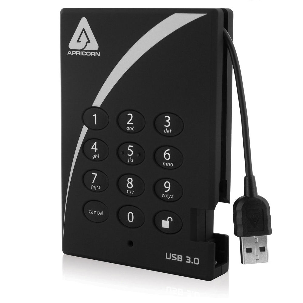 2TB SSD, AEGIS PADLOCK USB 3.0, 256B — view 2