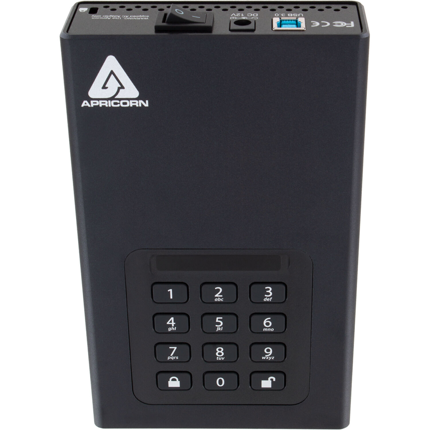 Apricorn 18TB AEGIS PADLOCK DT encrypted desktop external hard drive — view 3