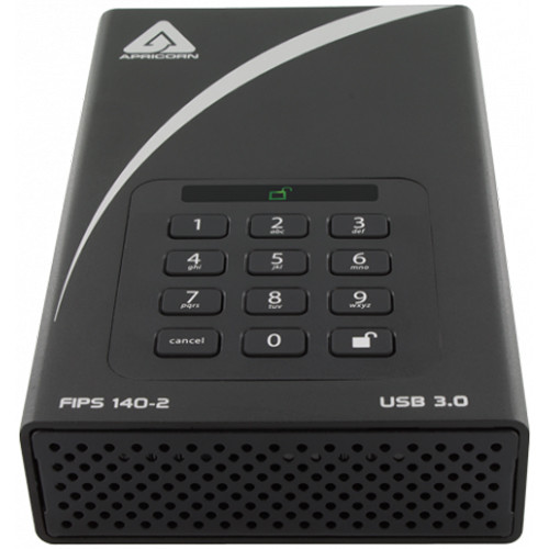 Apricorn 10 TB USB 3.0 encrypted external hard drive with FIPS validation — view 3