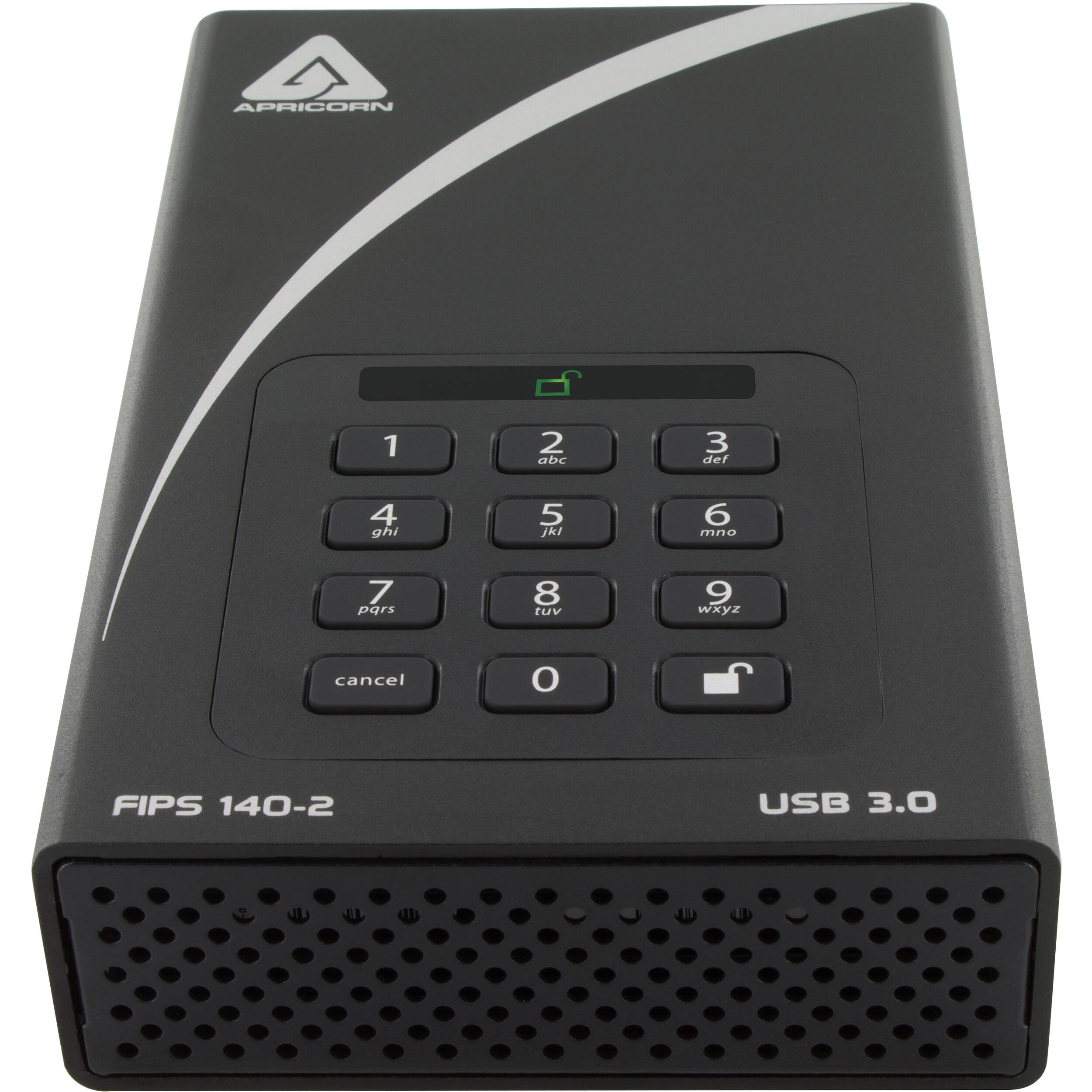 Apricorn 16TB encrypted external drive with USB 3.0 and FIPS validated security — view 2