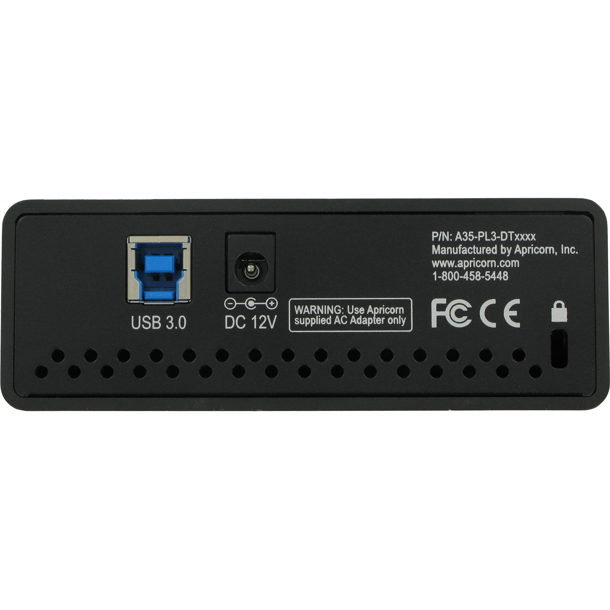 Apricorn 16TB encrypted external drive with USB 3.0 and FIPS validated security — view 3