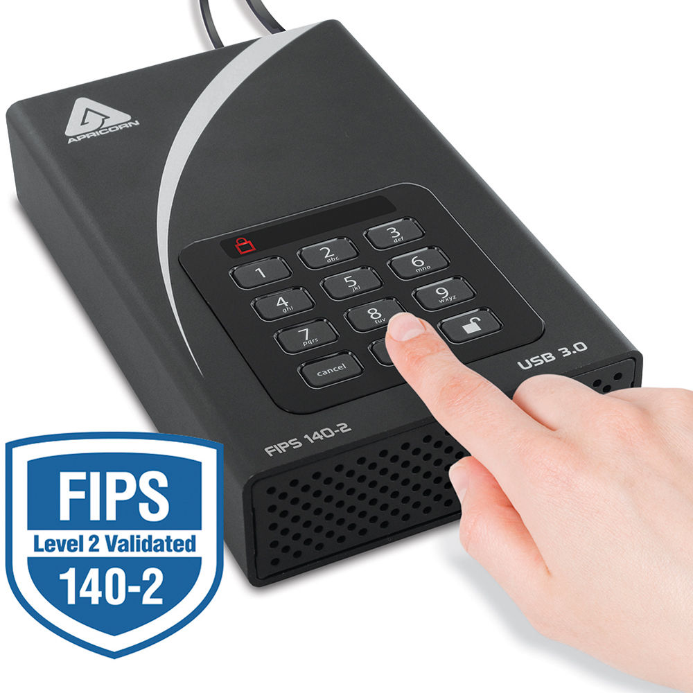 FIPS VALIDATED,4TB USB3.0 256B ENCRYPTN — view 2