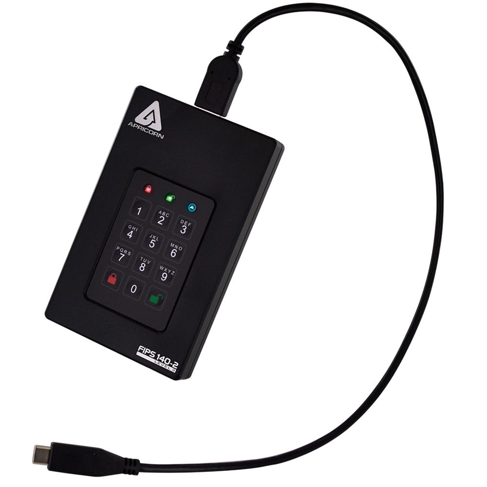 Apricorn AFL3-2TB FIPS Level 3 validated 2TB USB 3.0 desktop external hard drive — view 3