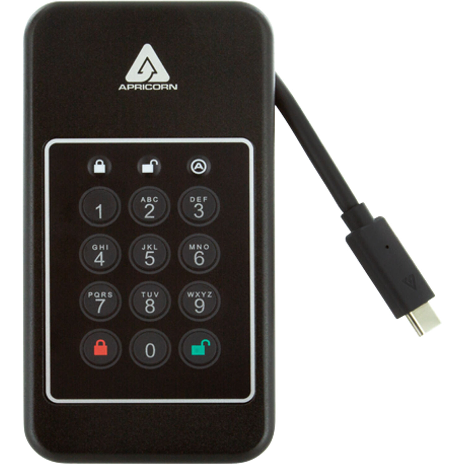 Apricorn Aegis NVX 500GB ruggedized encrypted external SSD with USB 3.0 — view 2