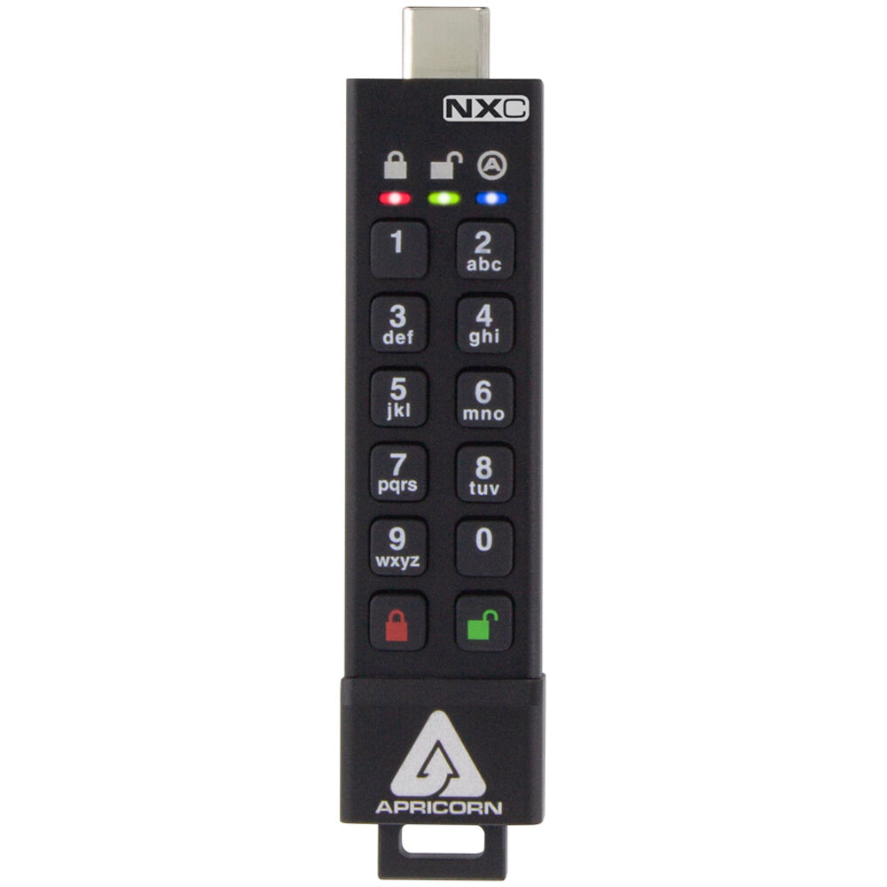 Apricorn ASK3-NXC-128GB 128GB encrypted USB flash drive with 256-bit AES XTS security — view 2