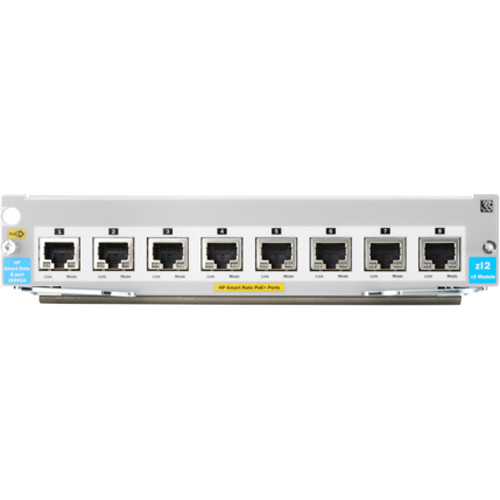 Aruba J9995A 8-port multigig PoE+ zl2 module for Aruba 5400R switches — view 2