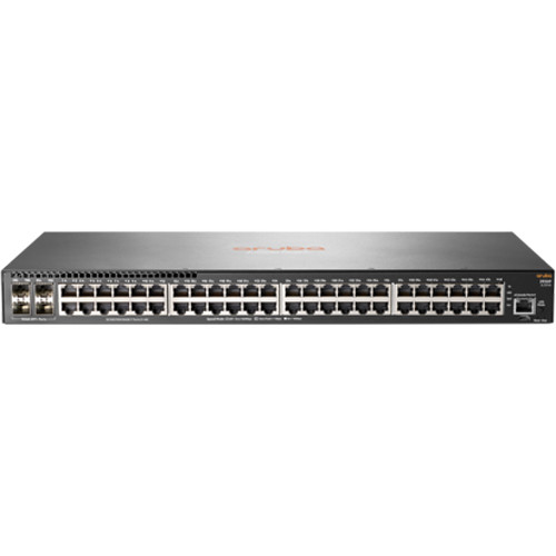 Aruba 2930F 48G 4SFP+ managed Layer 3 switch with 48 Gigabit ports and 4 SFP+ uplinks — view 2