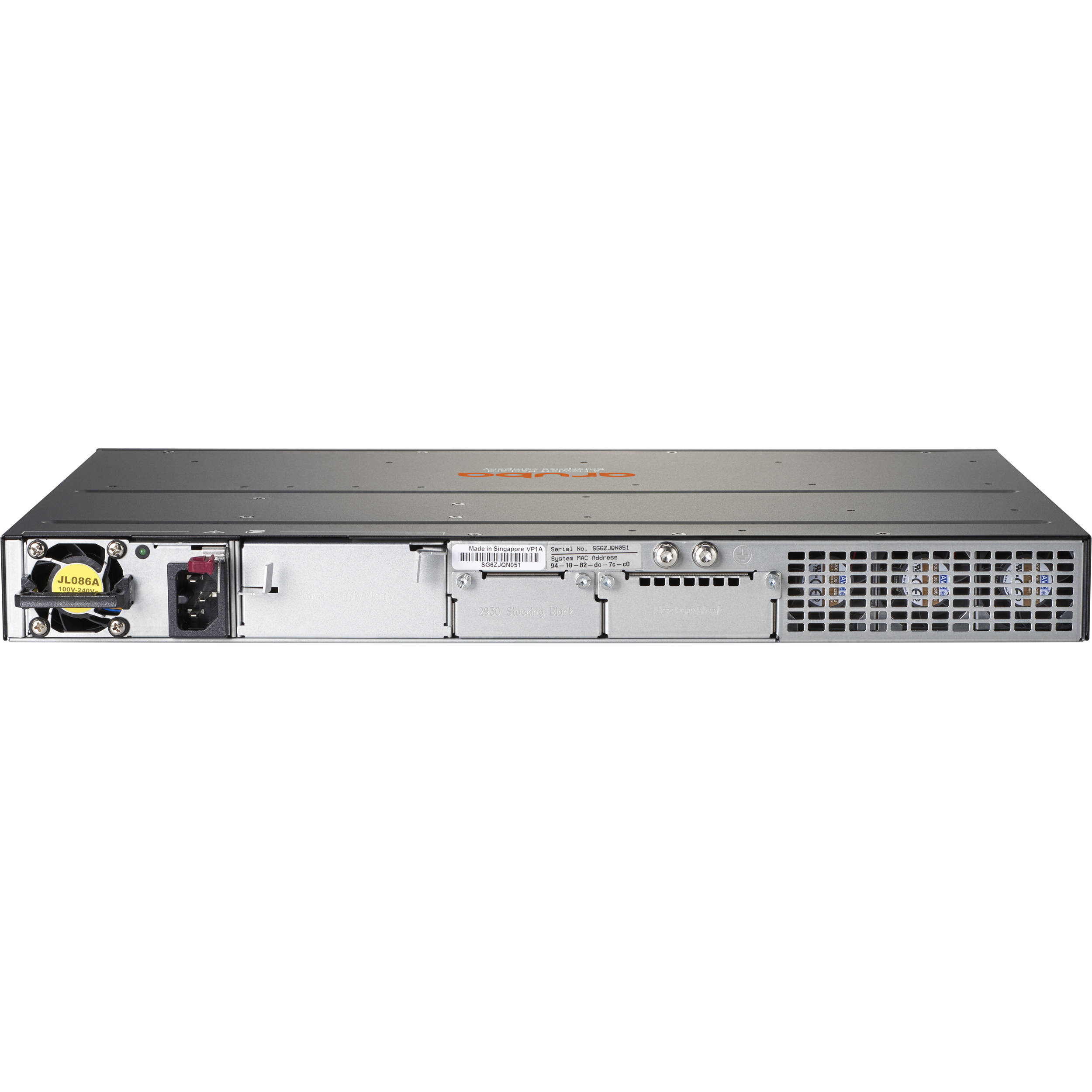 Aruba 2930M 48G PoE+ Layer 3 rack-mount switch with 44 PoE+ ports and 4 combo SFP uplinks — view 3