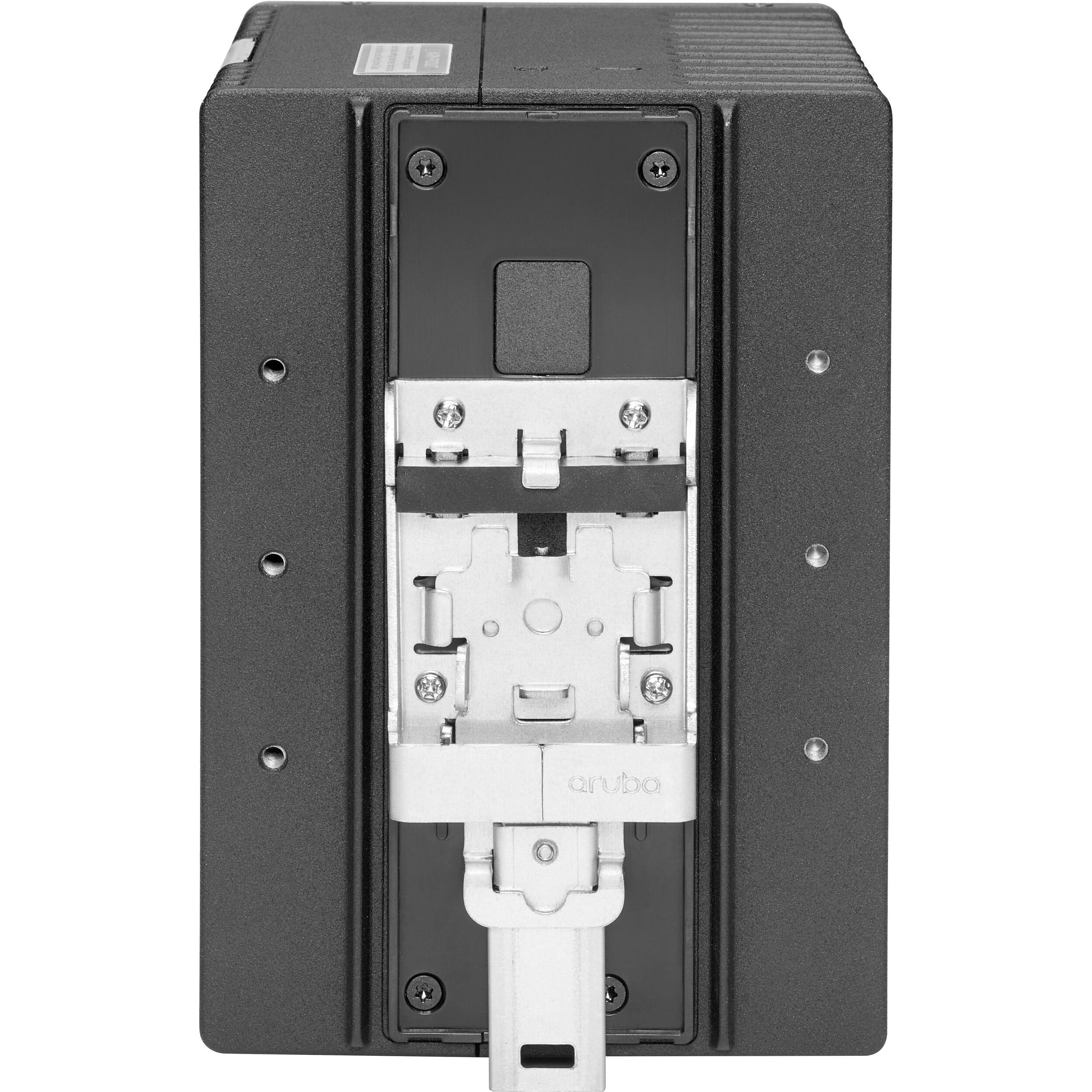 HPE Aruba 4100I industrial switch with 12 Gigabit PoE ports and 2 SFP+ uplinks — view 3