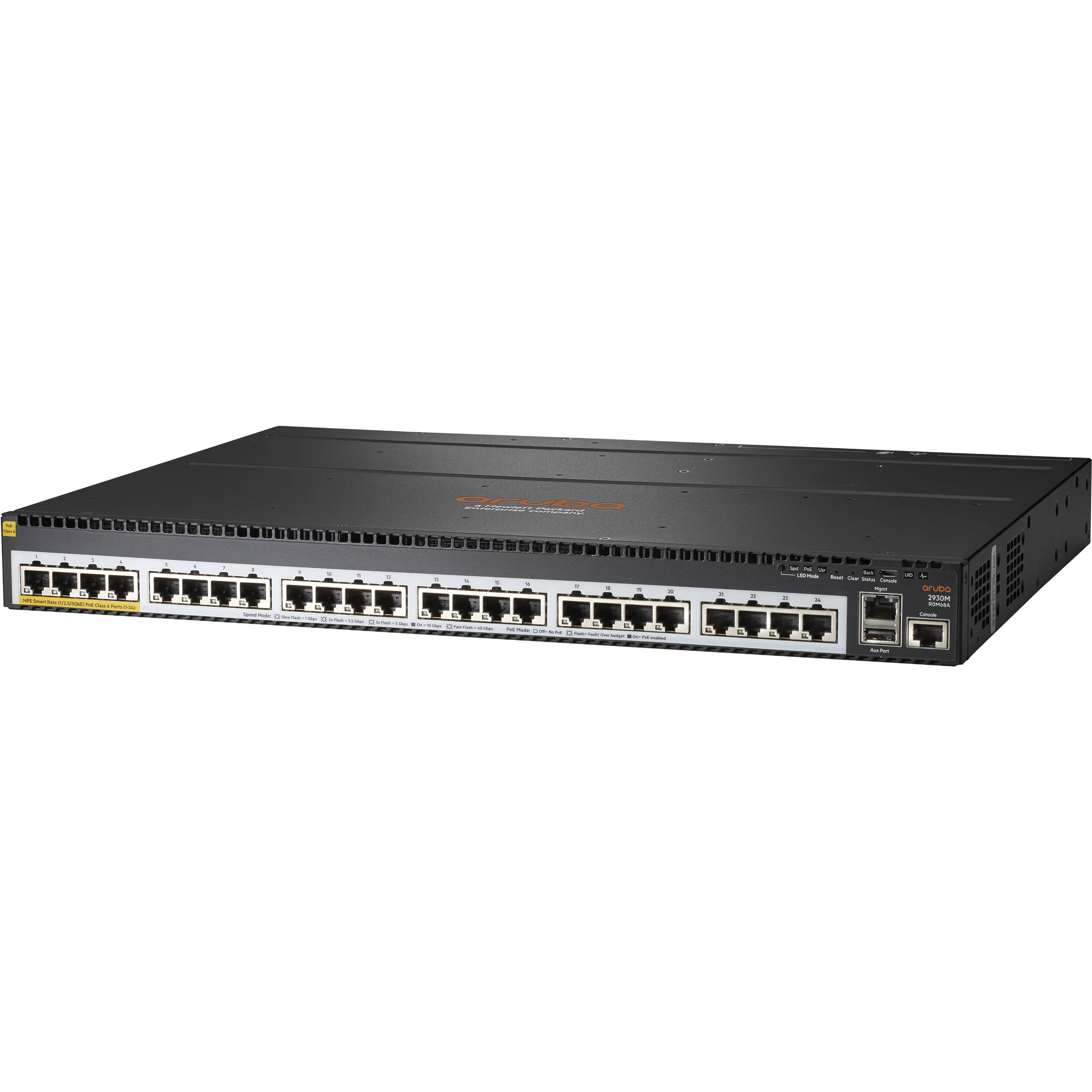 Aruba 2930M 24SR PoE Class 6 managed enterprise switch for dense access-layer deployments — view 2