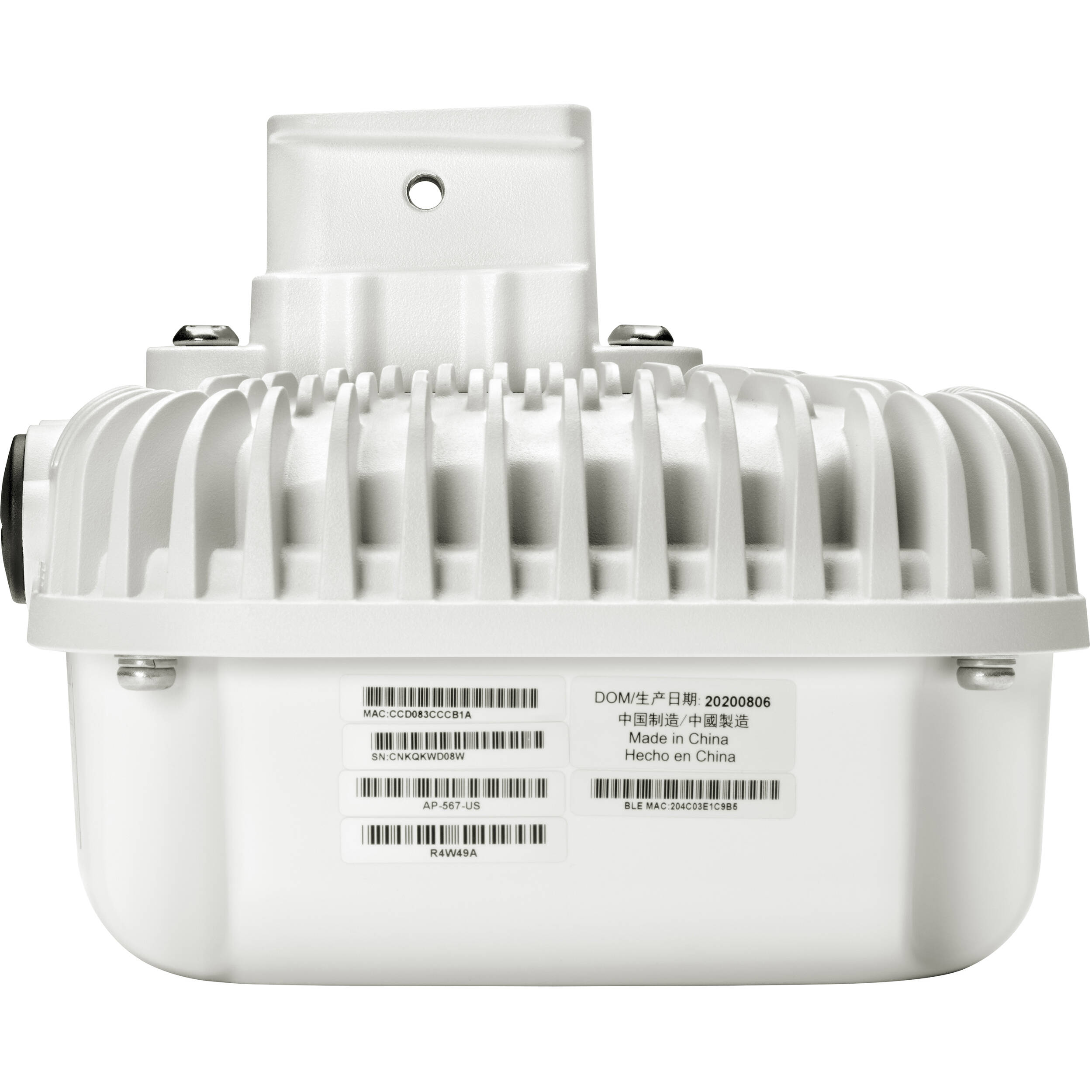 Aruba AP-567 outdoor Wi-Fi 6 access point for enterprise campus and venue coverage — view 3