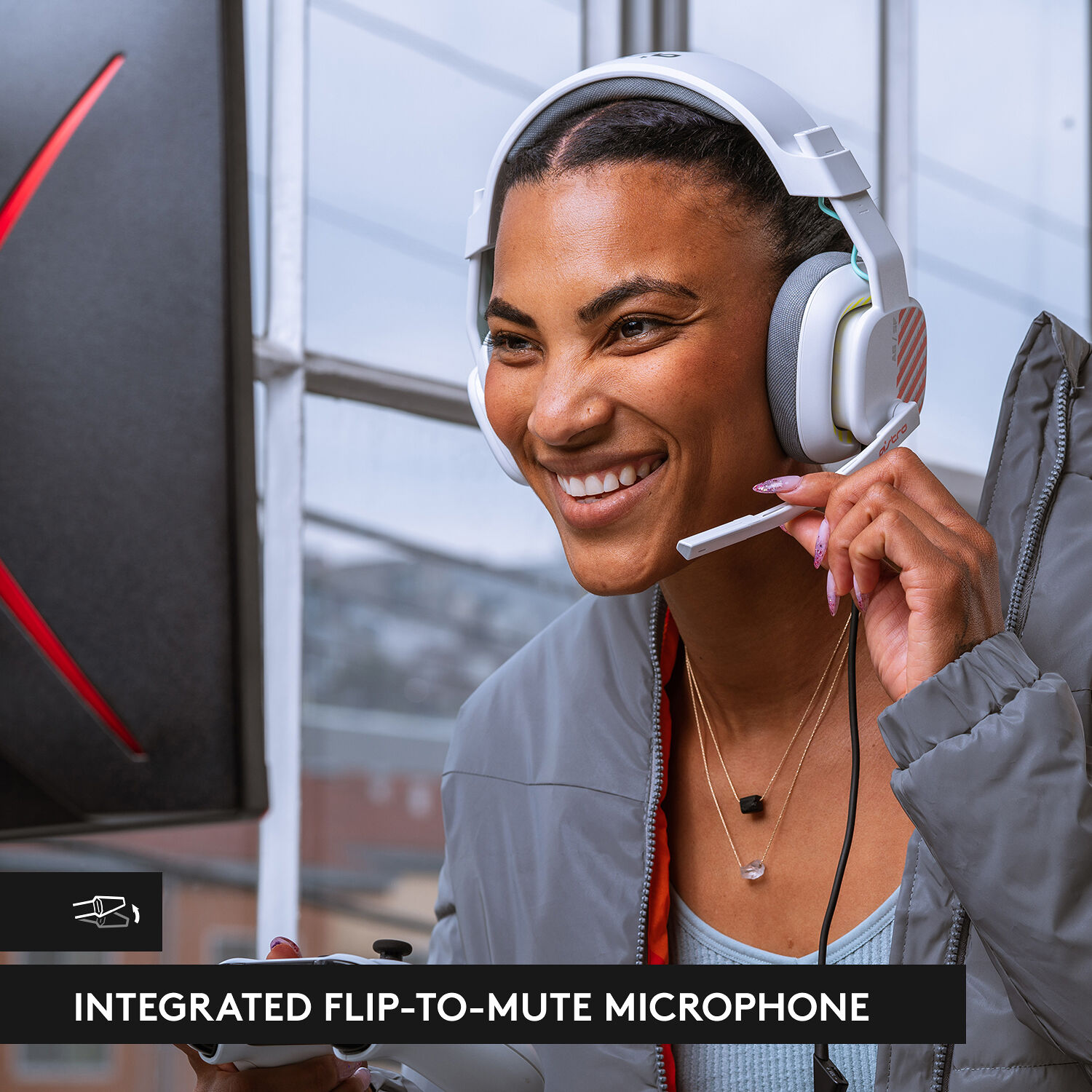 White Logitech ASTRO A10 Gen 2 wired gaming headset for Xbox, PlayStation, PC, and Nintendo Switch — view 10