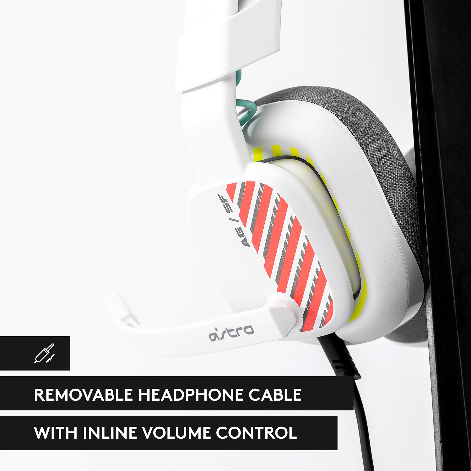 White Logitech ASTRO A10 Gen 2 wired gaming headset for Xbox, PlayStation, PC, and Nintendo Switch — view 6