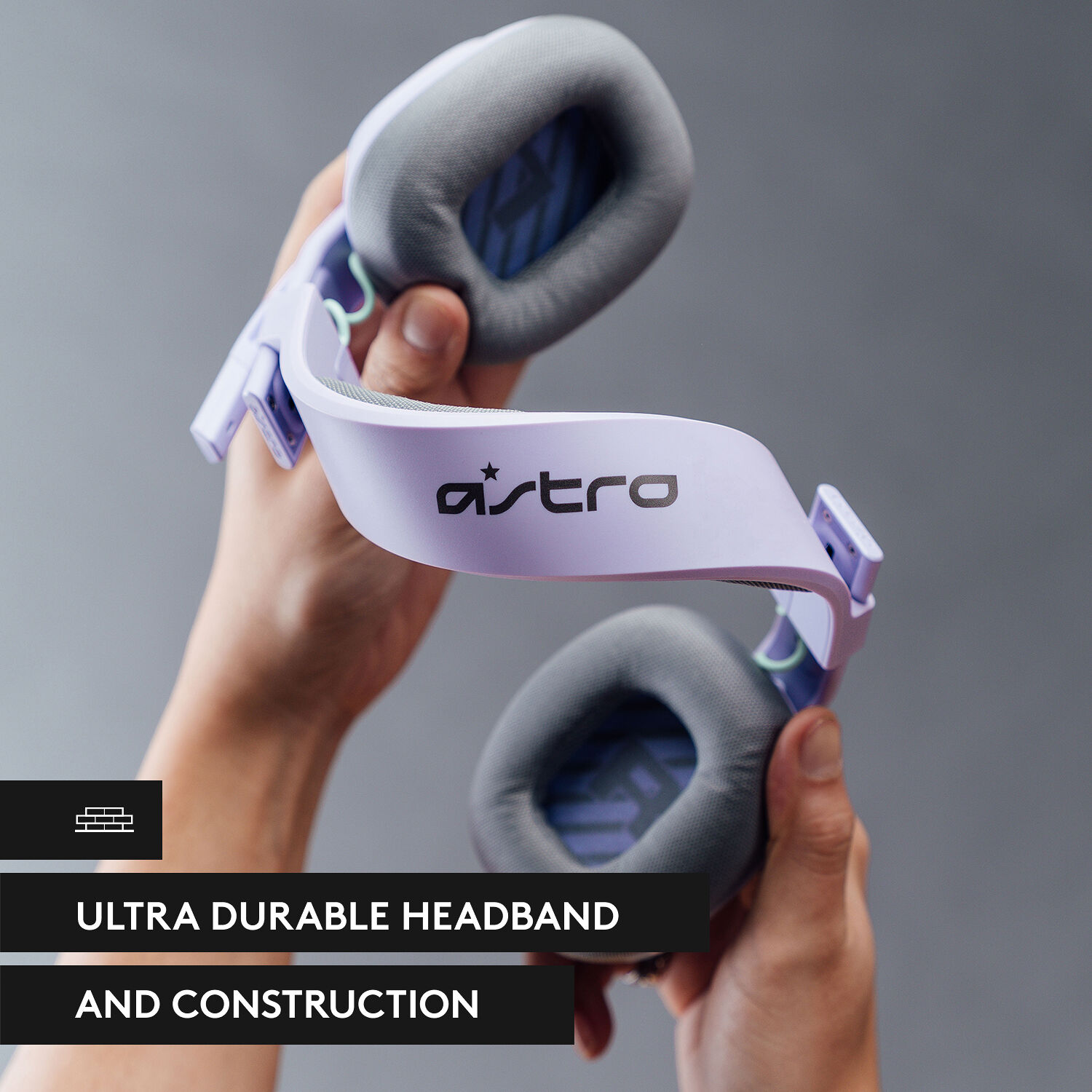 Logitech ASTRO A10 G2 wired PC gaming headset in Lilac with over-ear cups and boom microphone — view 4