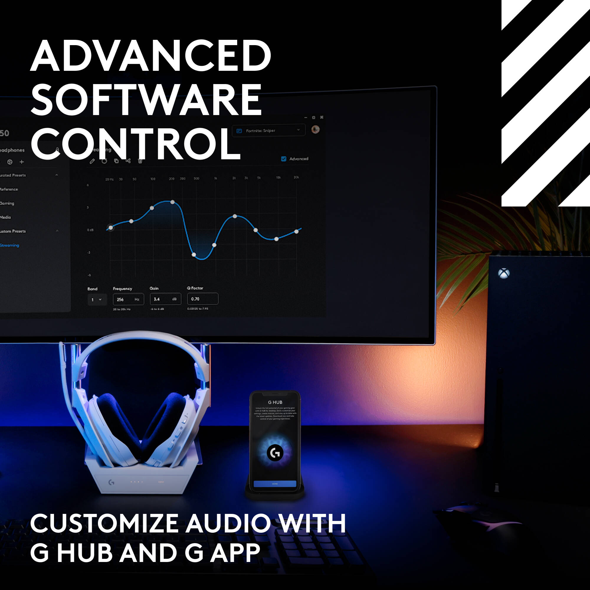 Logitech G A50 Gen5 White wireless over-ear headset with boom microphone — view 9