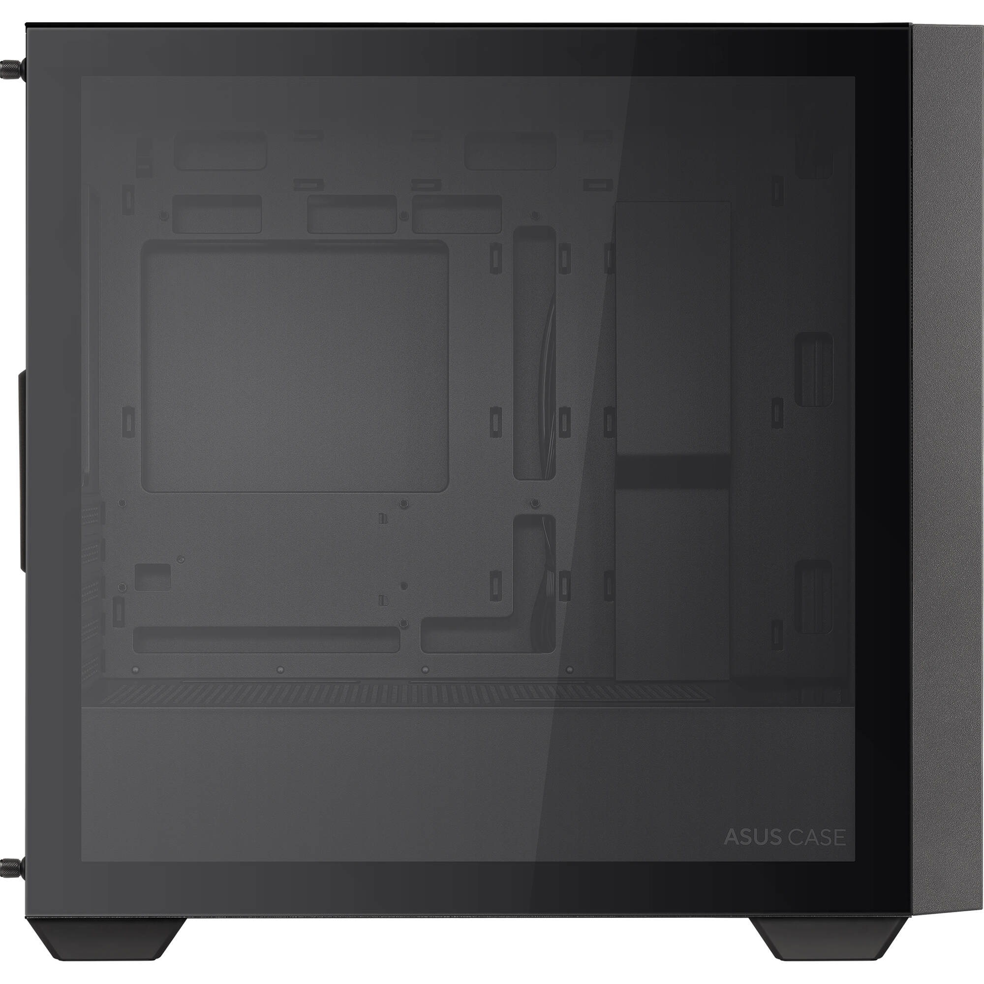 ASUS A21 BLK black Micro-ATX PC case with mesh front panel — view 11