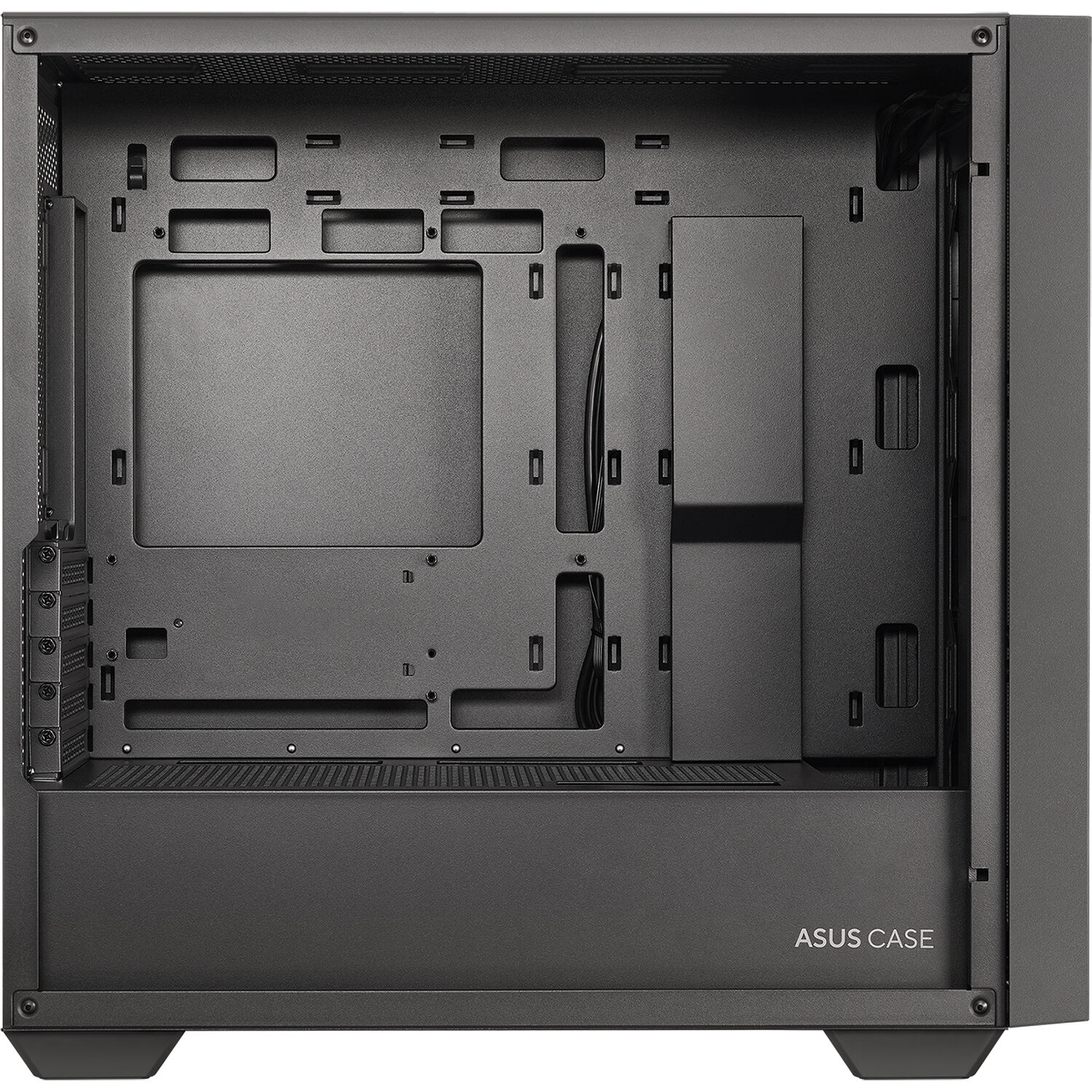 ASUS A21 BLK black Micro-ATX PC case with mesh front panel — view 12