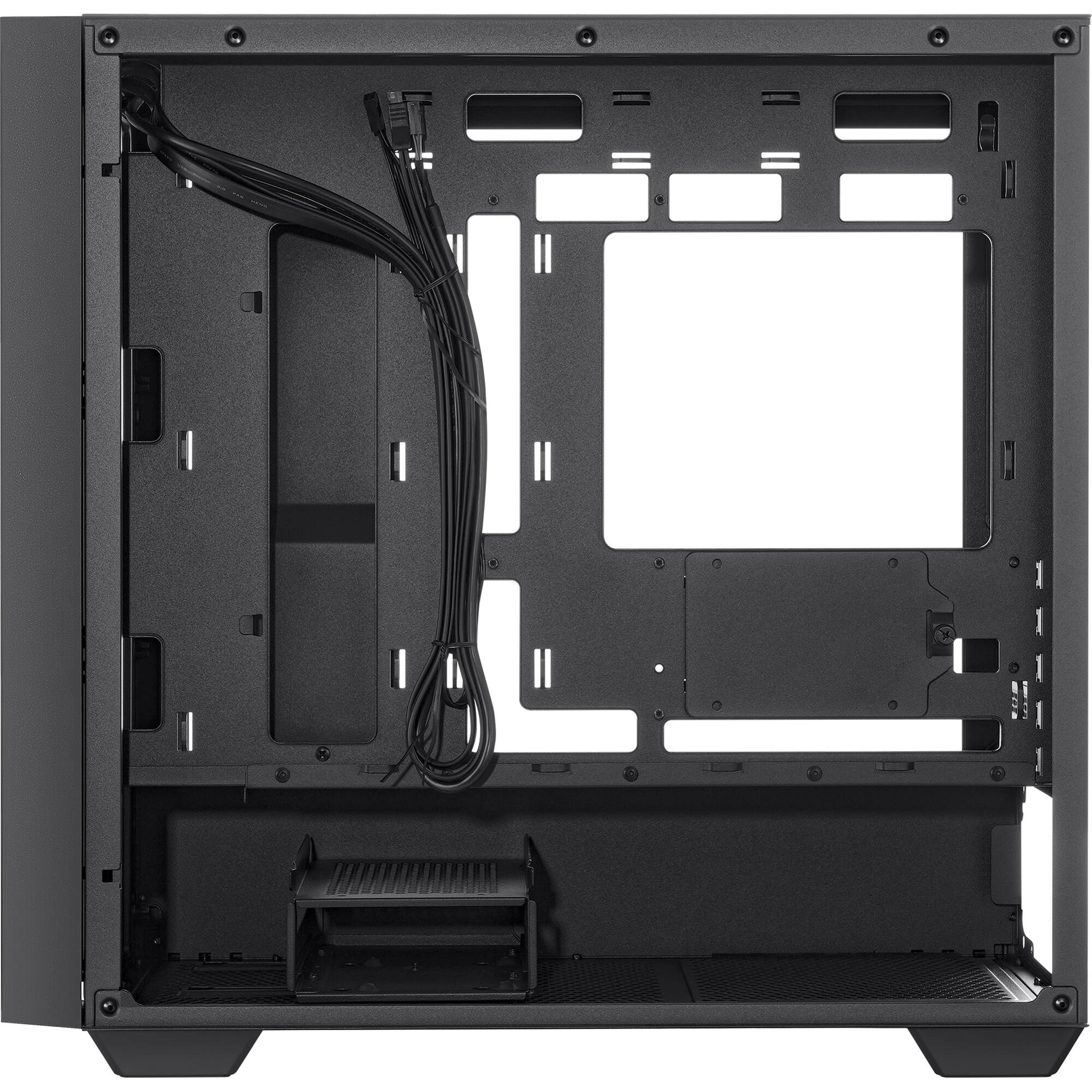 ASUS A21 BLK black Micro-ATX PC case with mesh front panel — view 13