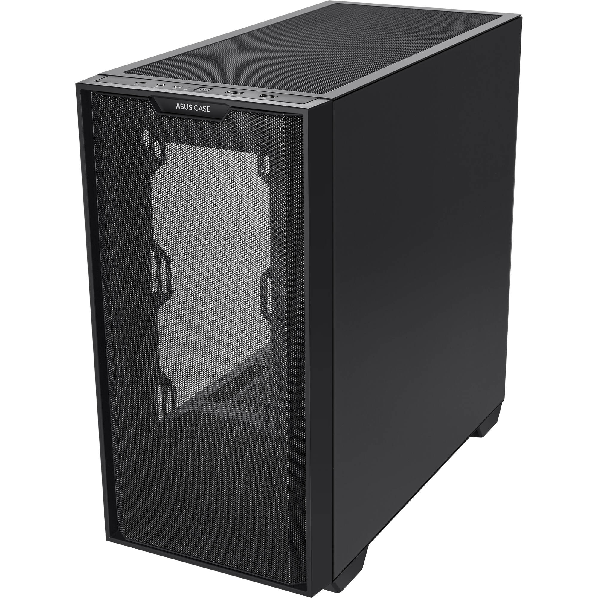 ASUS A21 BLK black Micro-ATX PC case with mesh front panel — view 5