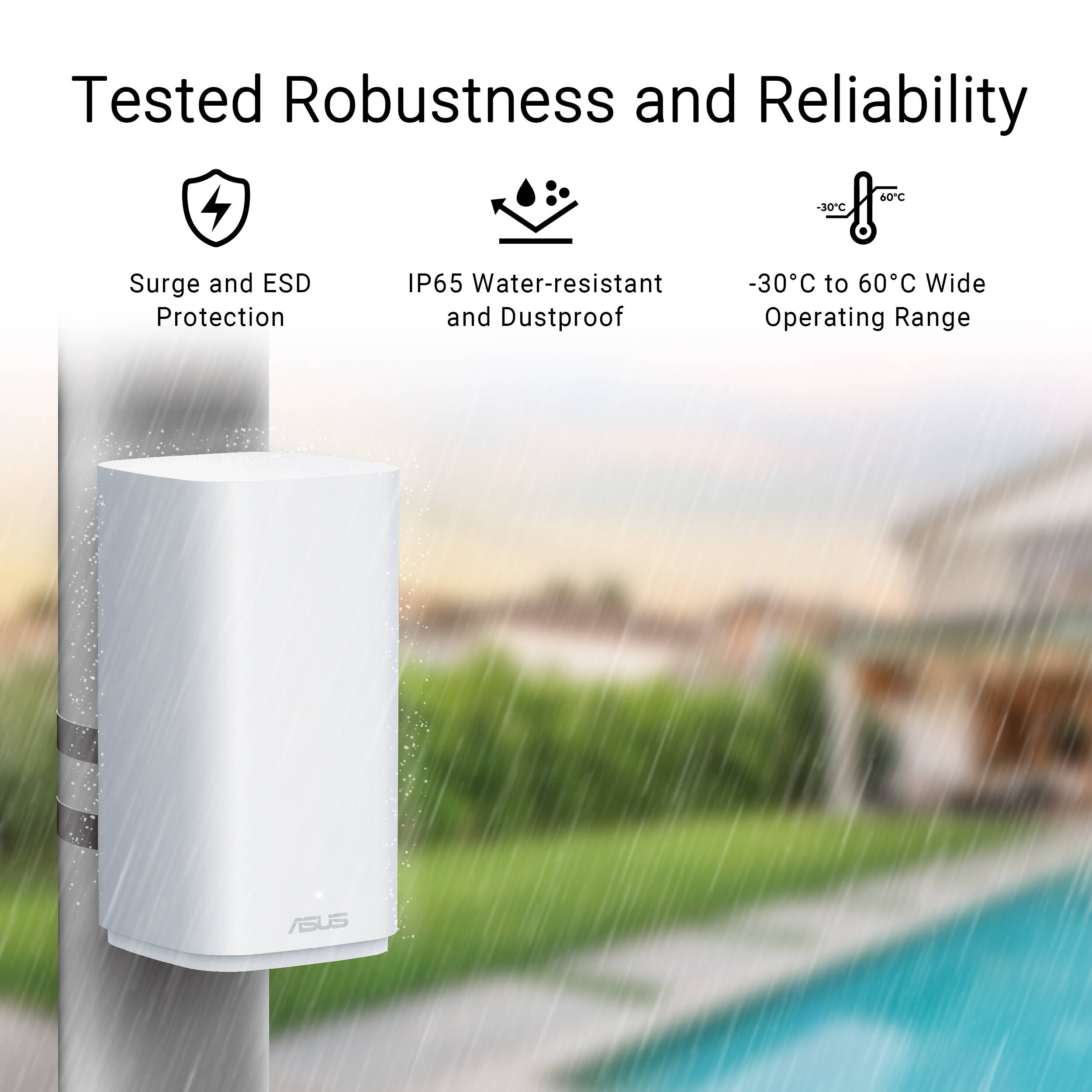 ASUS BD5 Outdoor (W-1-PK) outdoor access point for extending Wi-Fi coverage outdoors — view 10