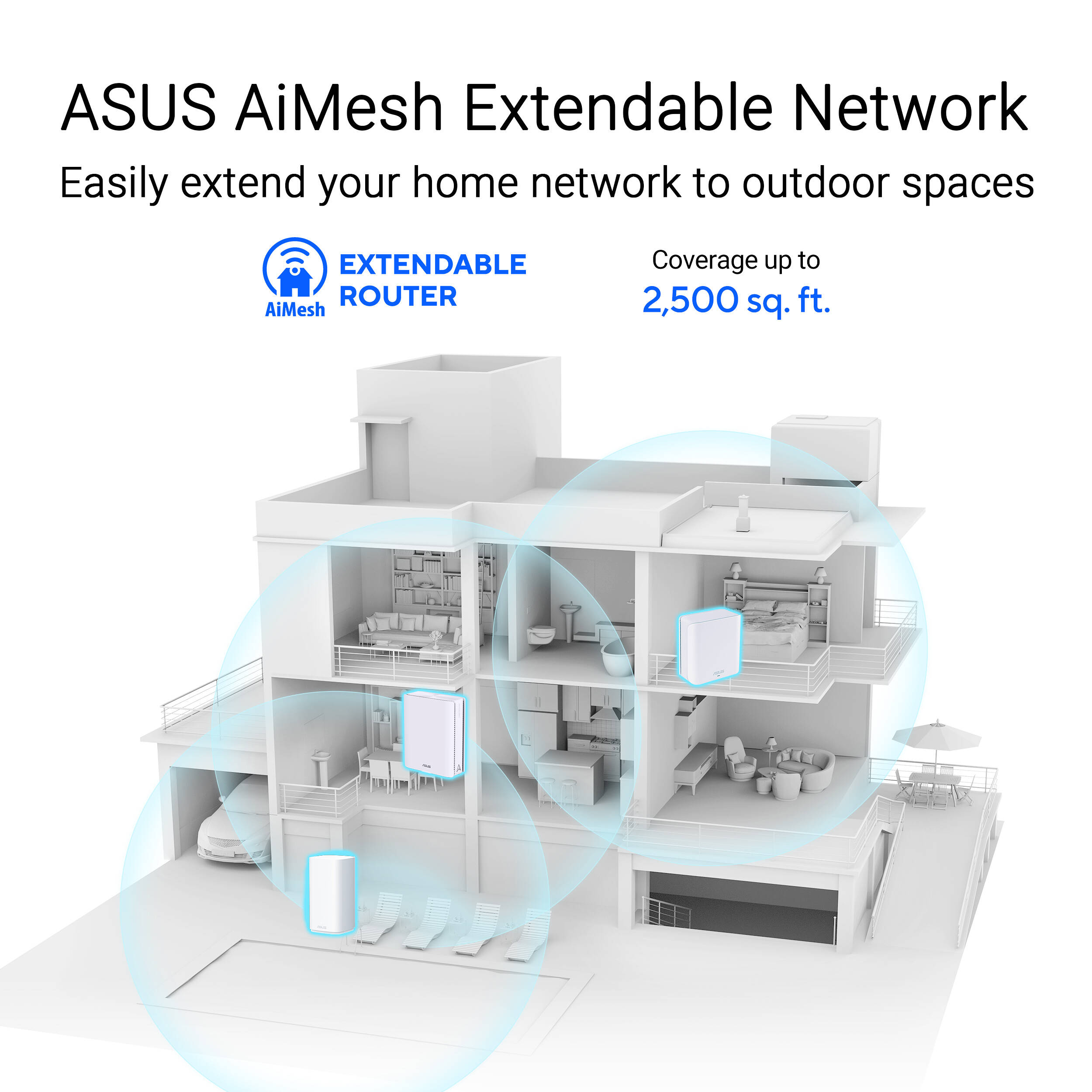 ASUS BD5 Outdoor (W-1-PK) outdoor access point for extending Wi-Fi coverage outdoors — view 9