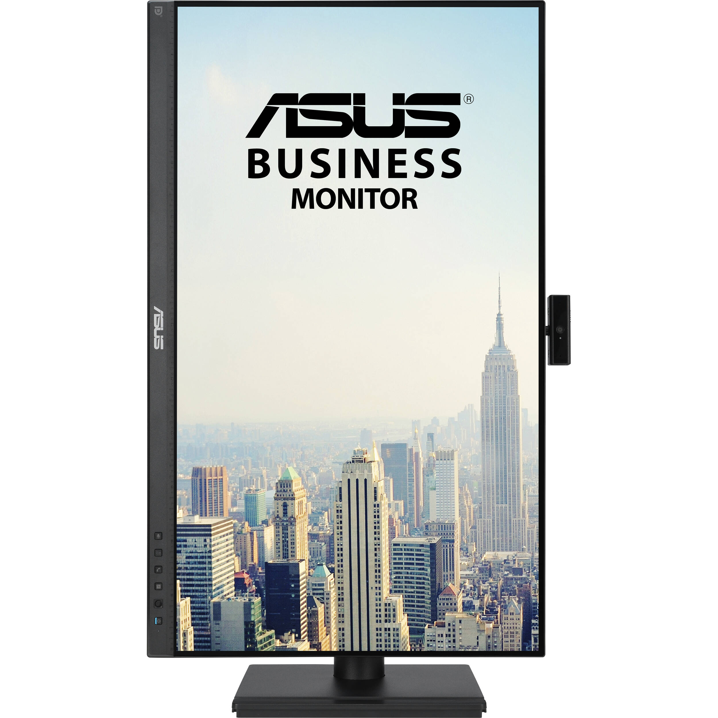 ASUS BE249QFK 24-inch Full HD IPS video conferencing monitor with webcam, mic array, and speakers — view 5