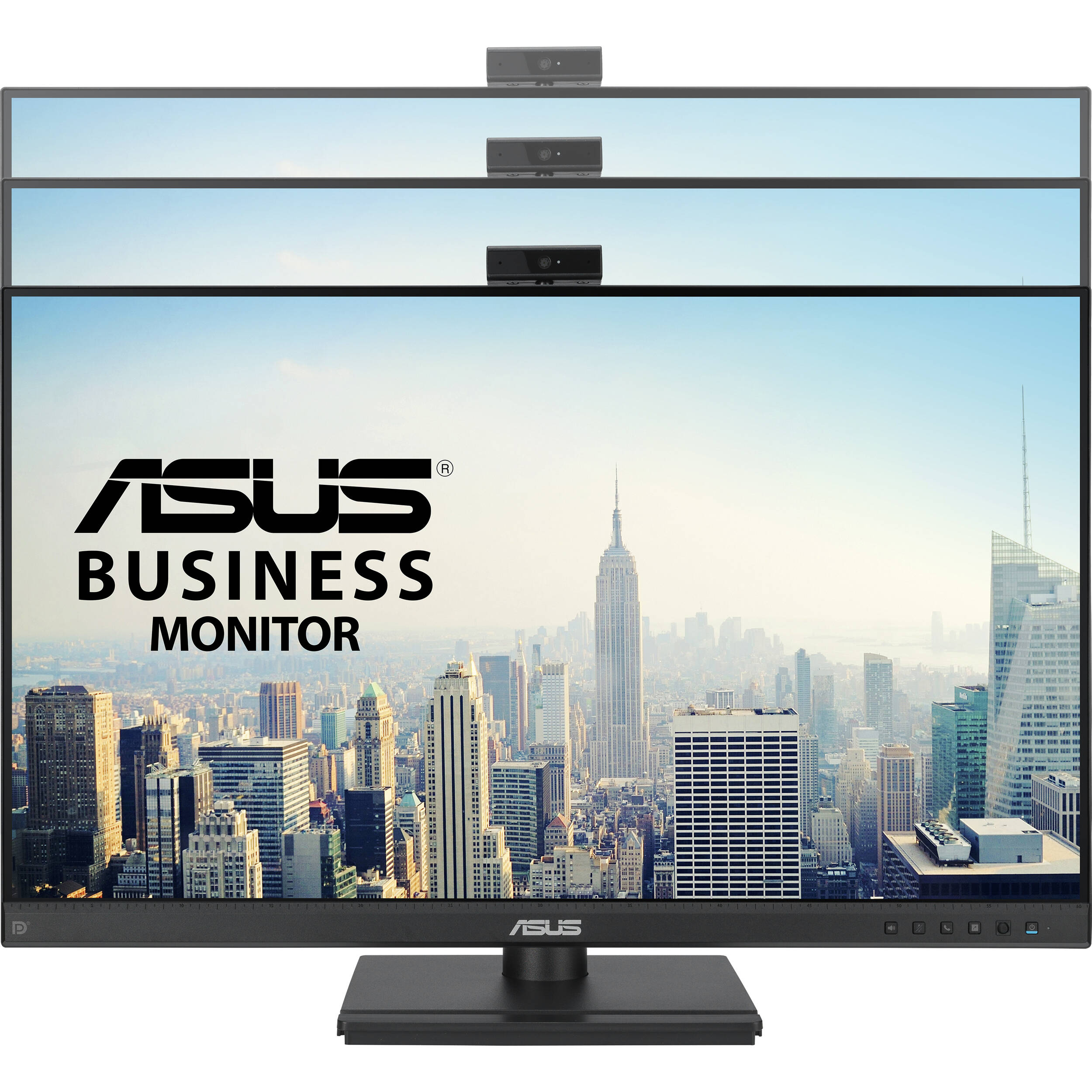 ASUS BE249QFK 24-inch Full HD IPS video conferencing monitor with webcam, mic array, and speakers — view 6