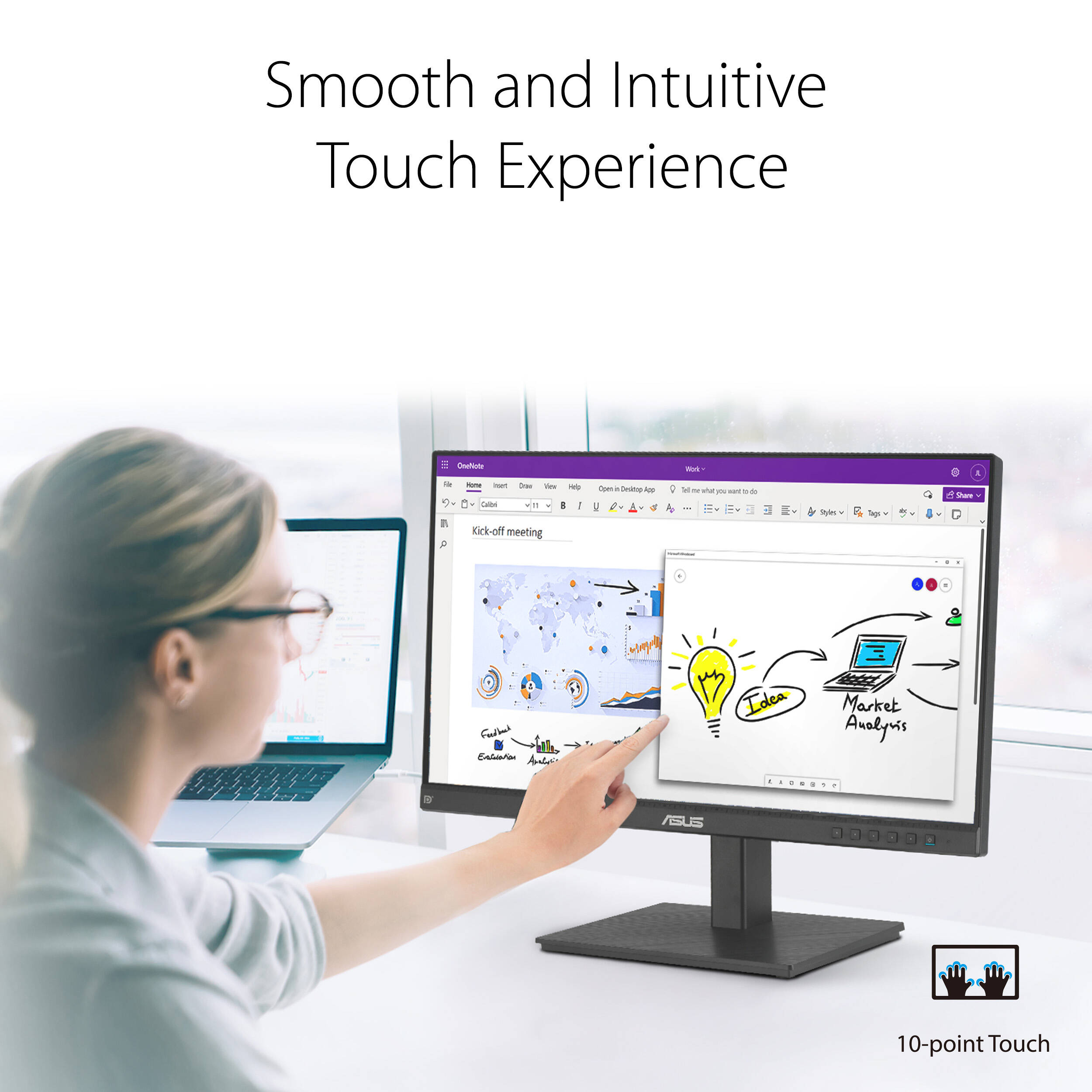 ASUS BE24ECSBT 23.8-inch Full HD IPS touch monitor with 10-point multi-touch — view 13