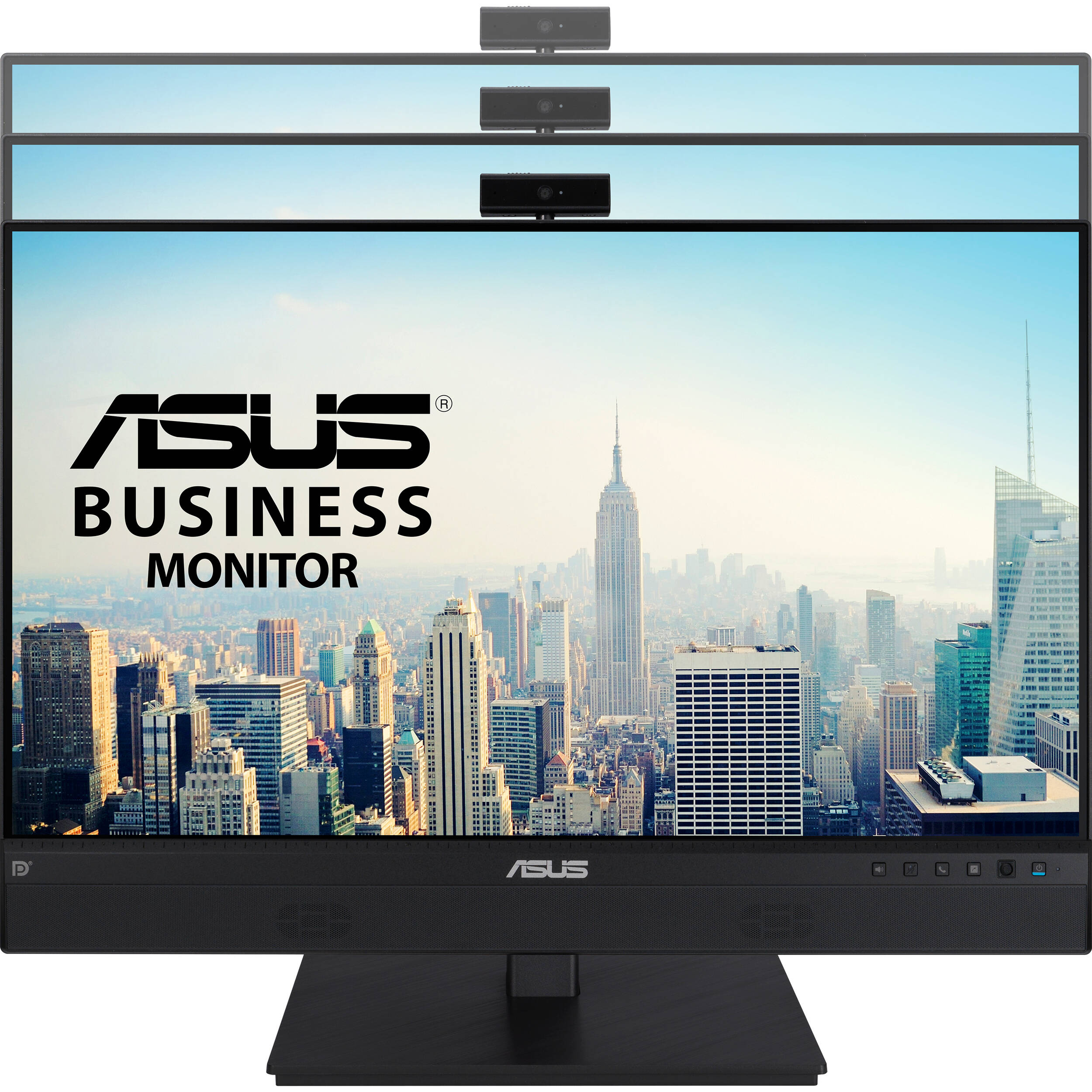 ASUS BE24ECSNK 23.8-inch Full HD IPS monitor with built-in webcam, microphone, USB-C docking, and height-adjustable stand — view 4